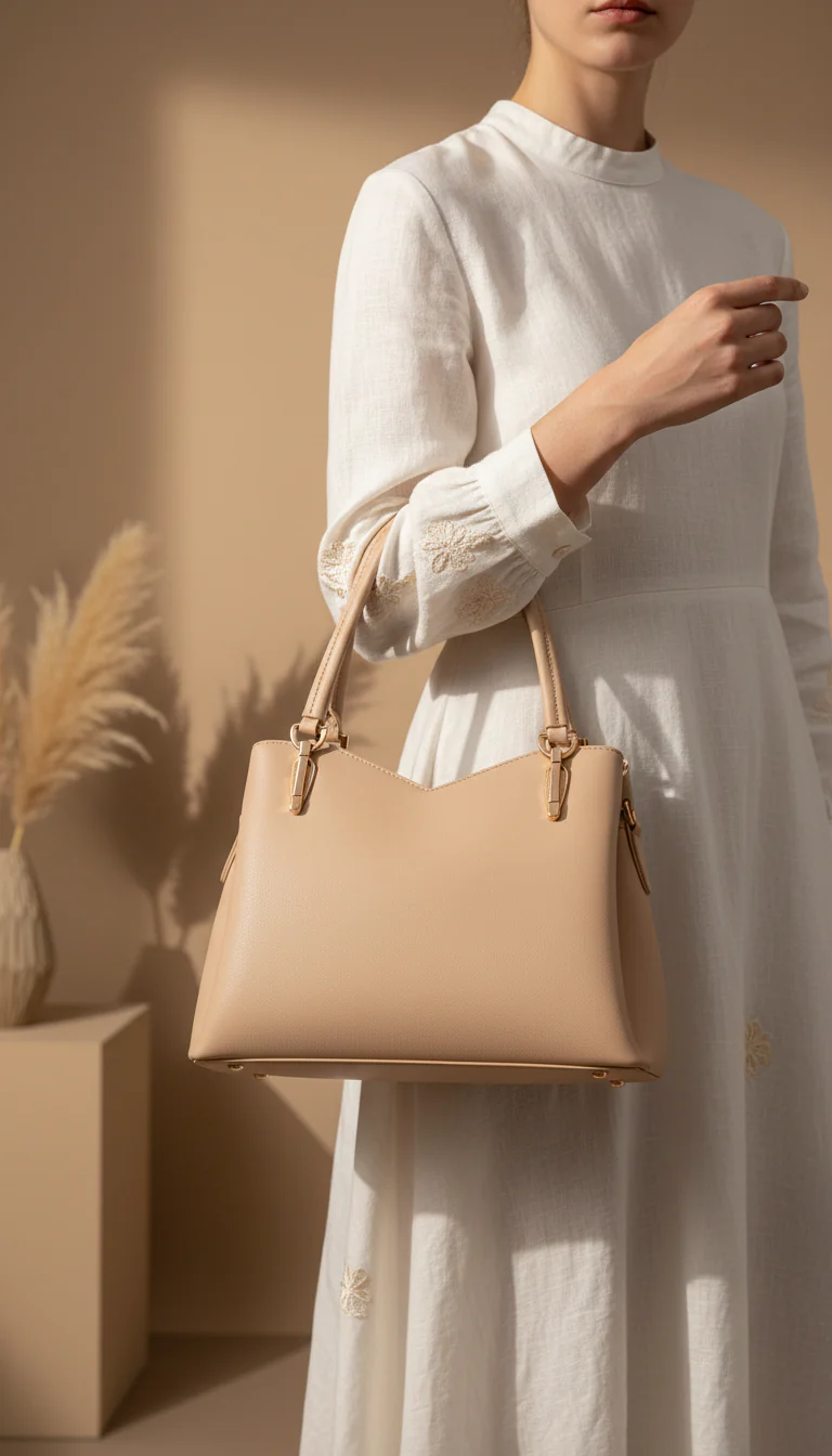 Fawn Formal Hand Bag For Ladies P55848