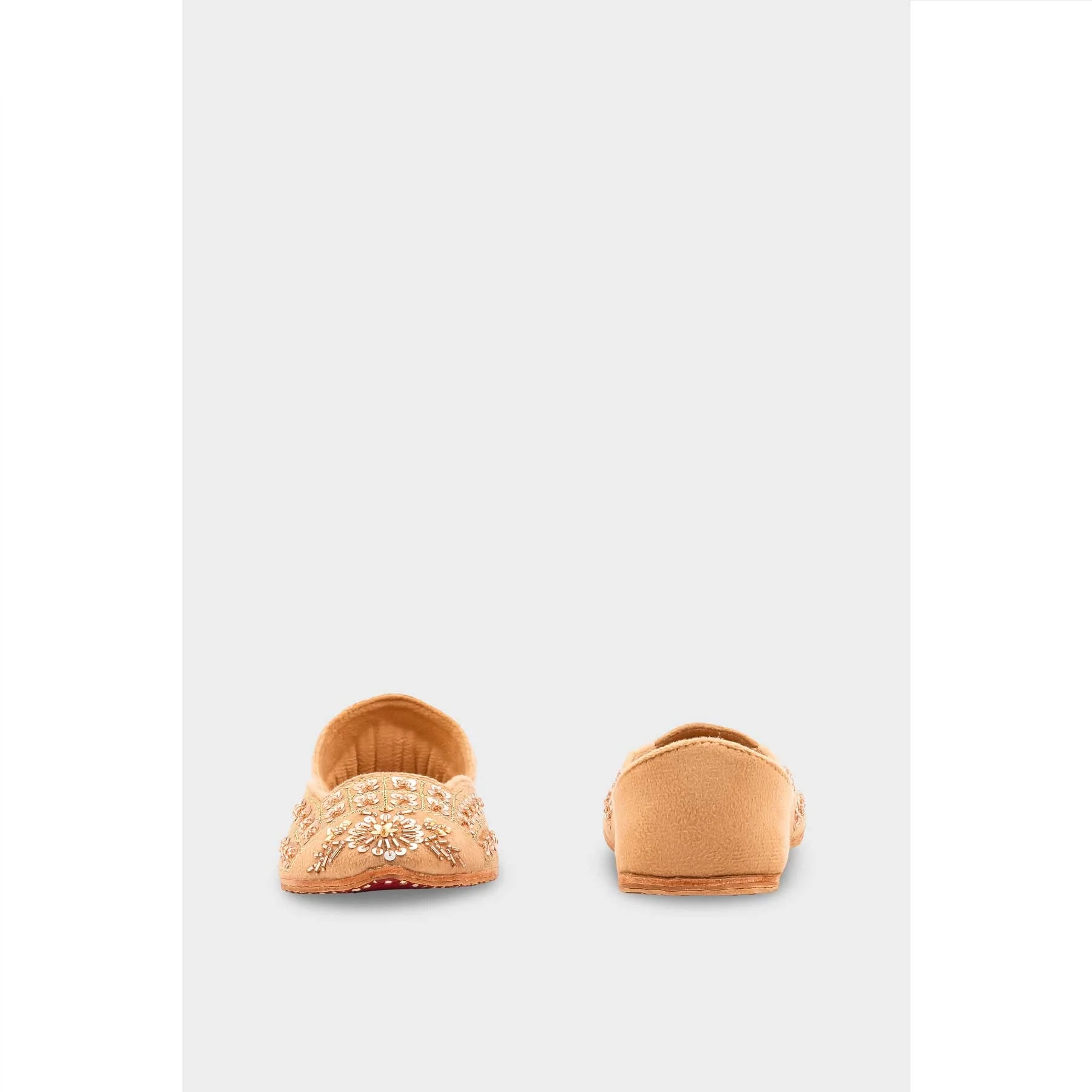 Fawn Leather Khussa For Women EC8762 - Image 5