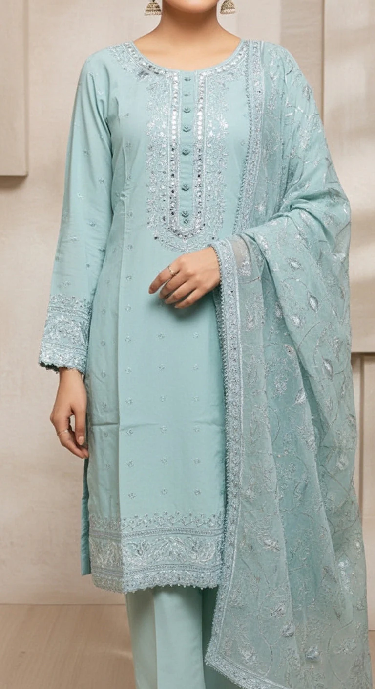 3 PC Embellished Suit PF6015 - Image 2