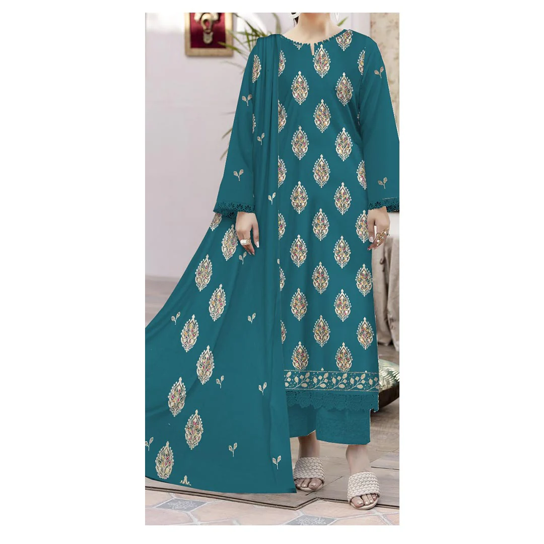 3PC- Unstitched Embroidered Lawn Suit PS4860