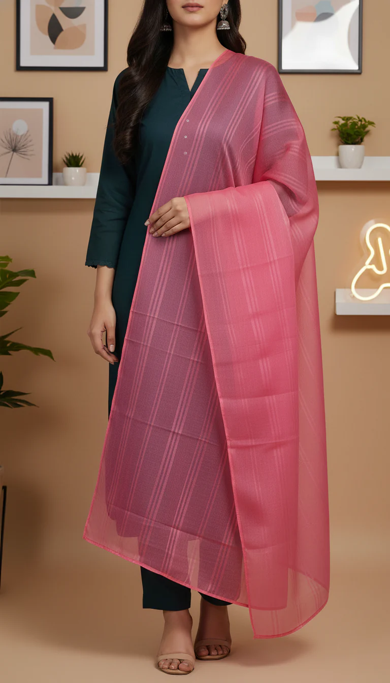 Fuchsia Pink Summer Stole PD6107 - Image 2