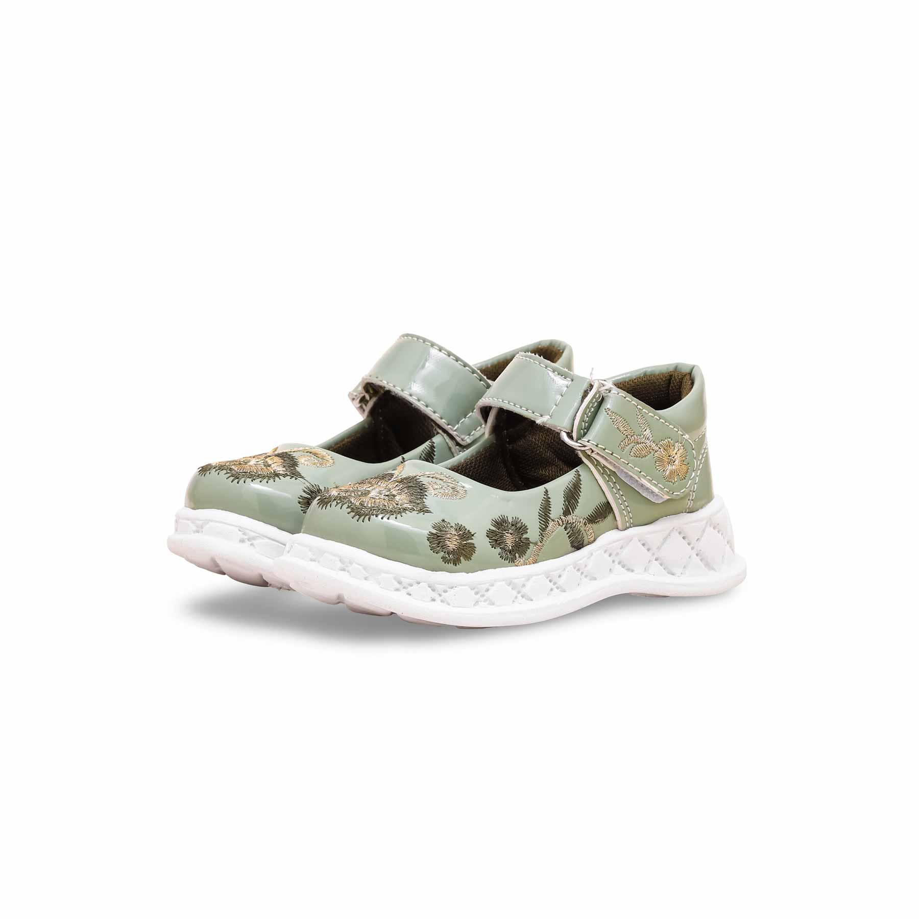 Girls Aqua Green Casual Pumps KD2386 - Image 2