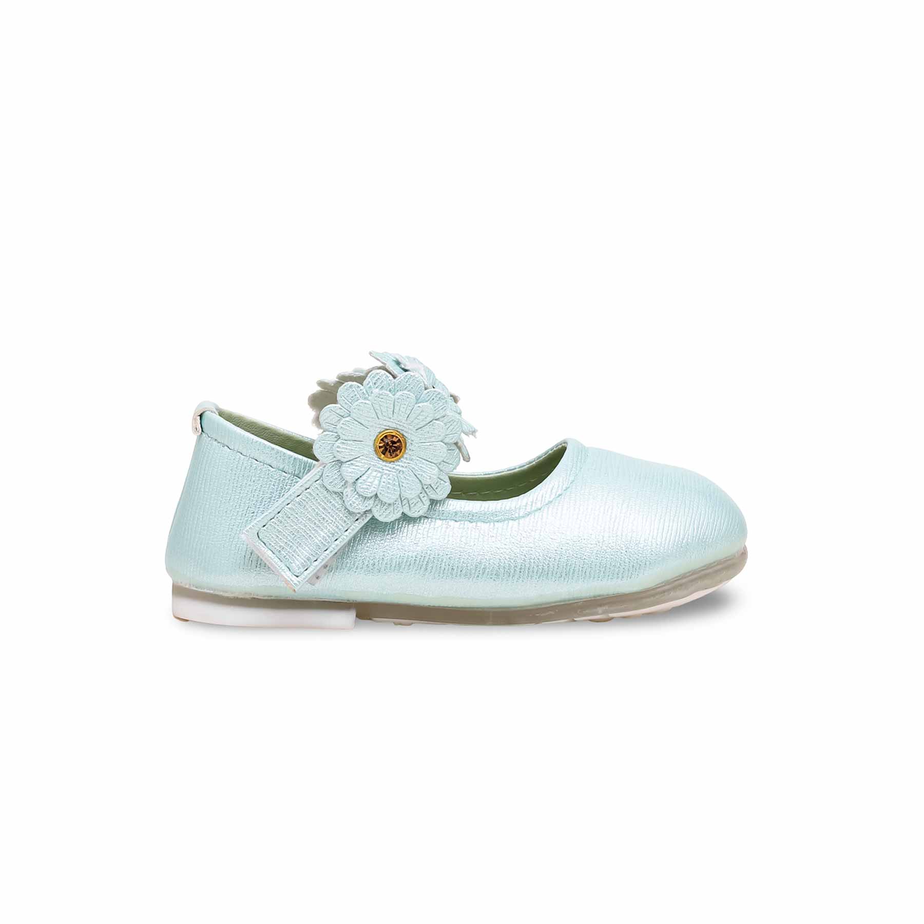 Girls Aqua Green Formal Pumps KD0894 - Image 2