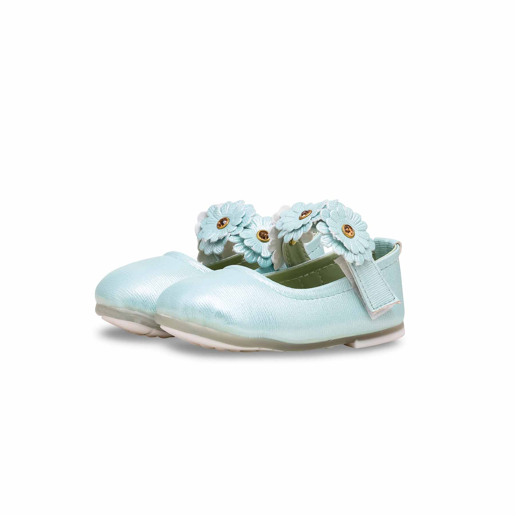 Girls Aqua Green Formal Pumps KD0894 - Image 3