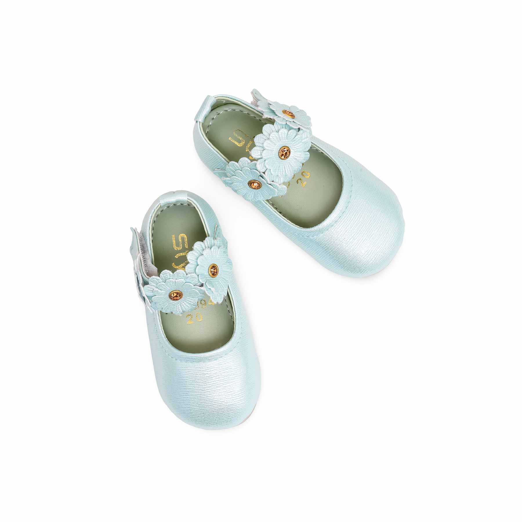 Girls Aqua Green Formal Pumps KD0894 - Image 5