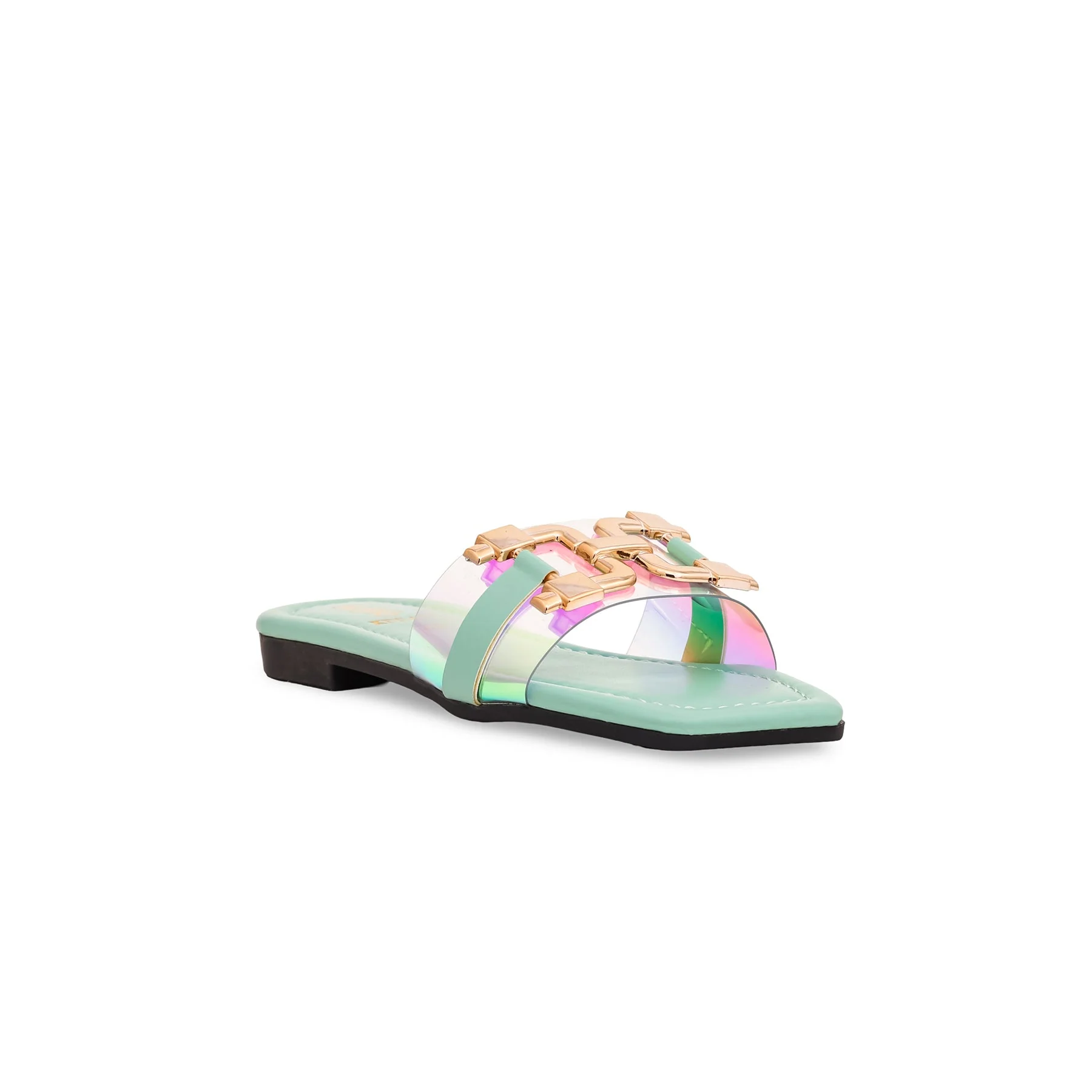 Girls Aqua Green Formal Slipper KD5403 - Image 2