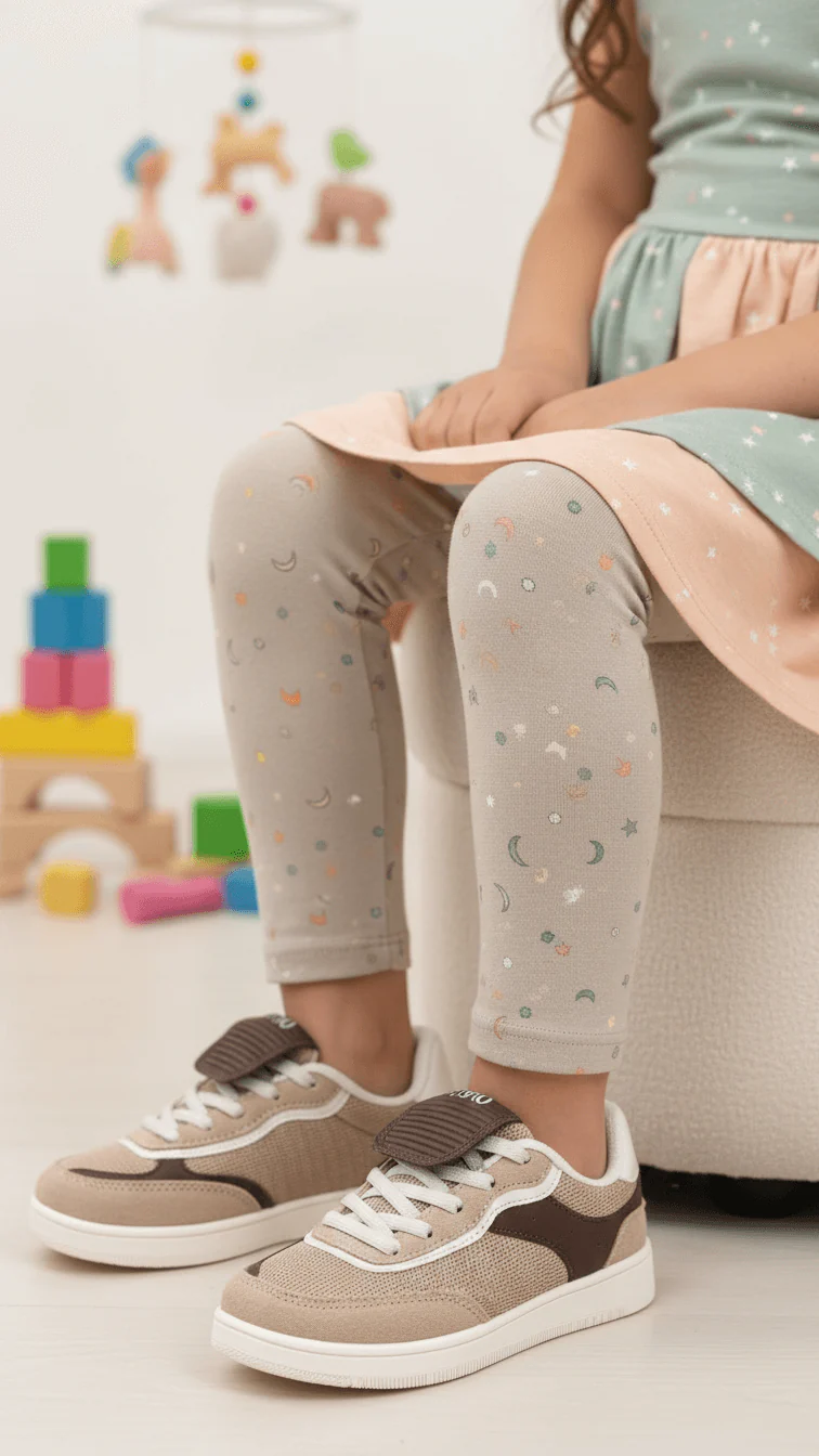 Girls Beige Casual Jogger KD1947