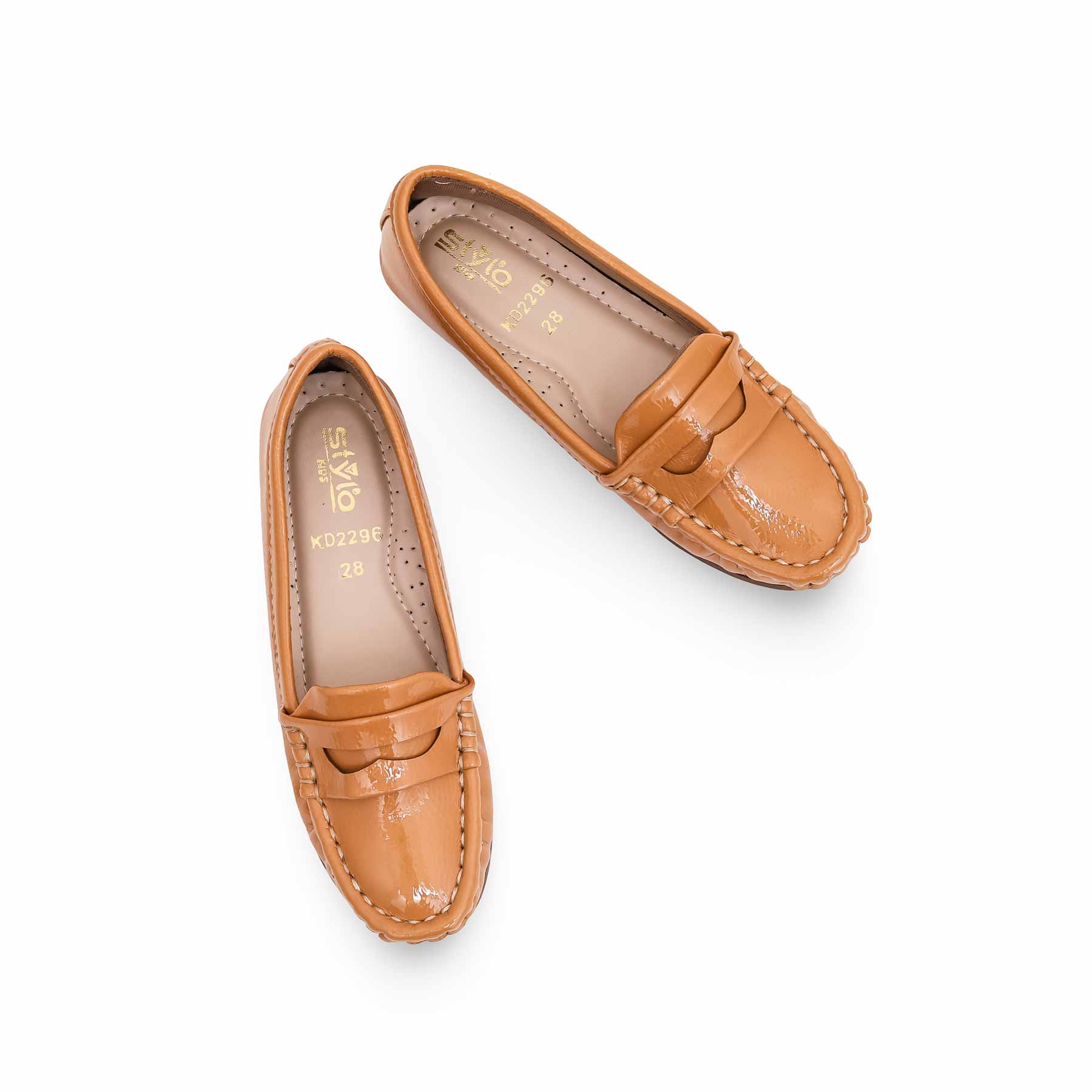 Girls Beige Formal Moccasin KD2296 - Image 5