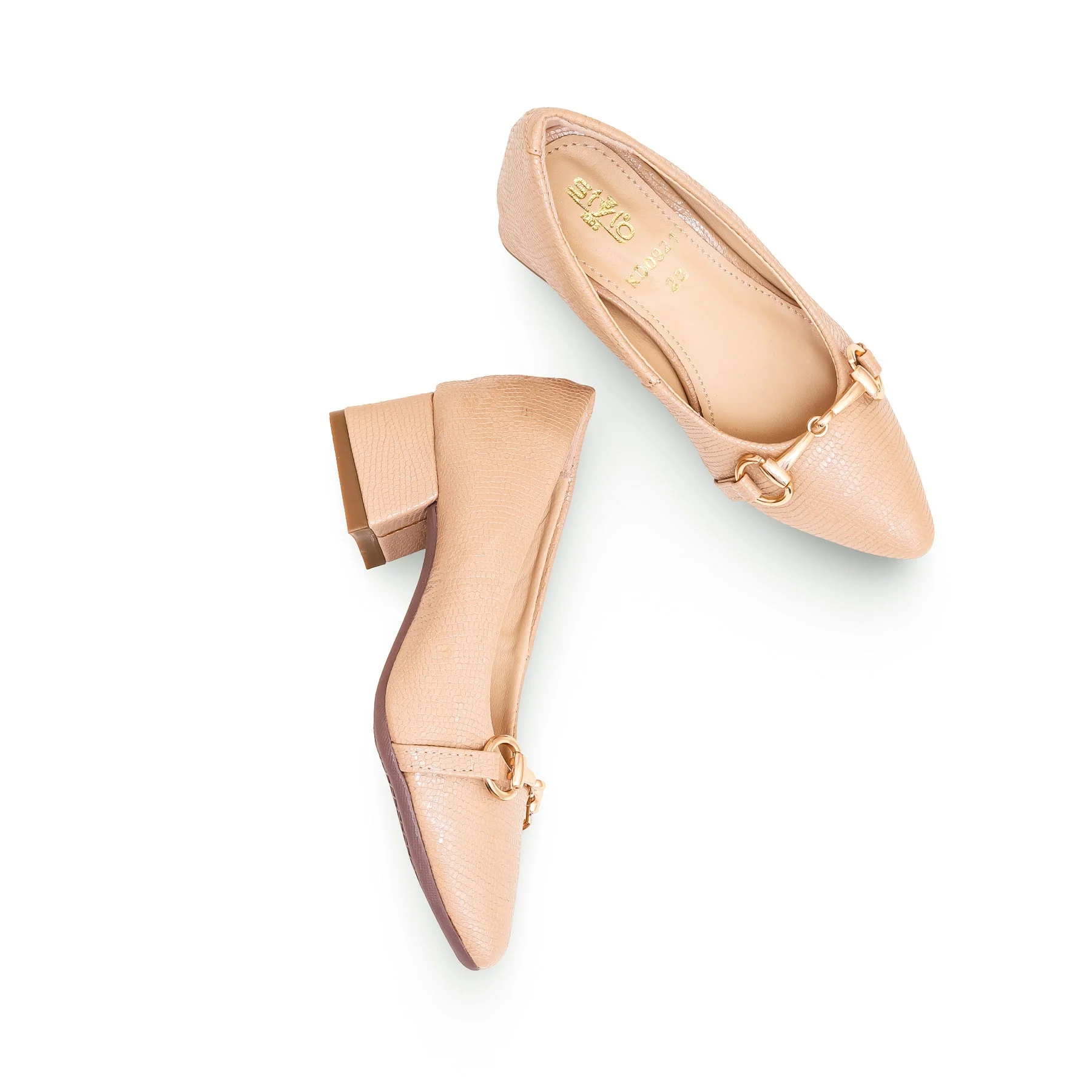Girls Beige Formal Pumps KD0921 - Image 5