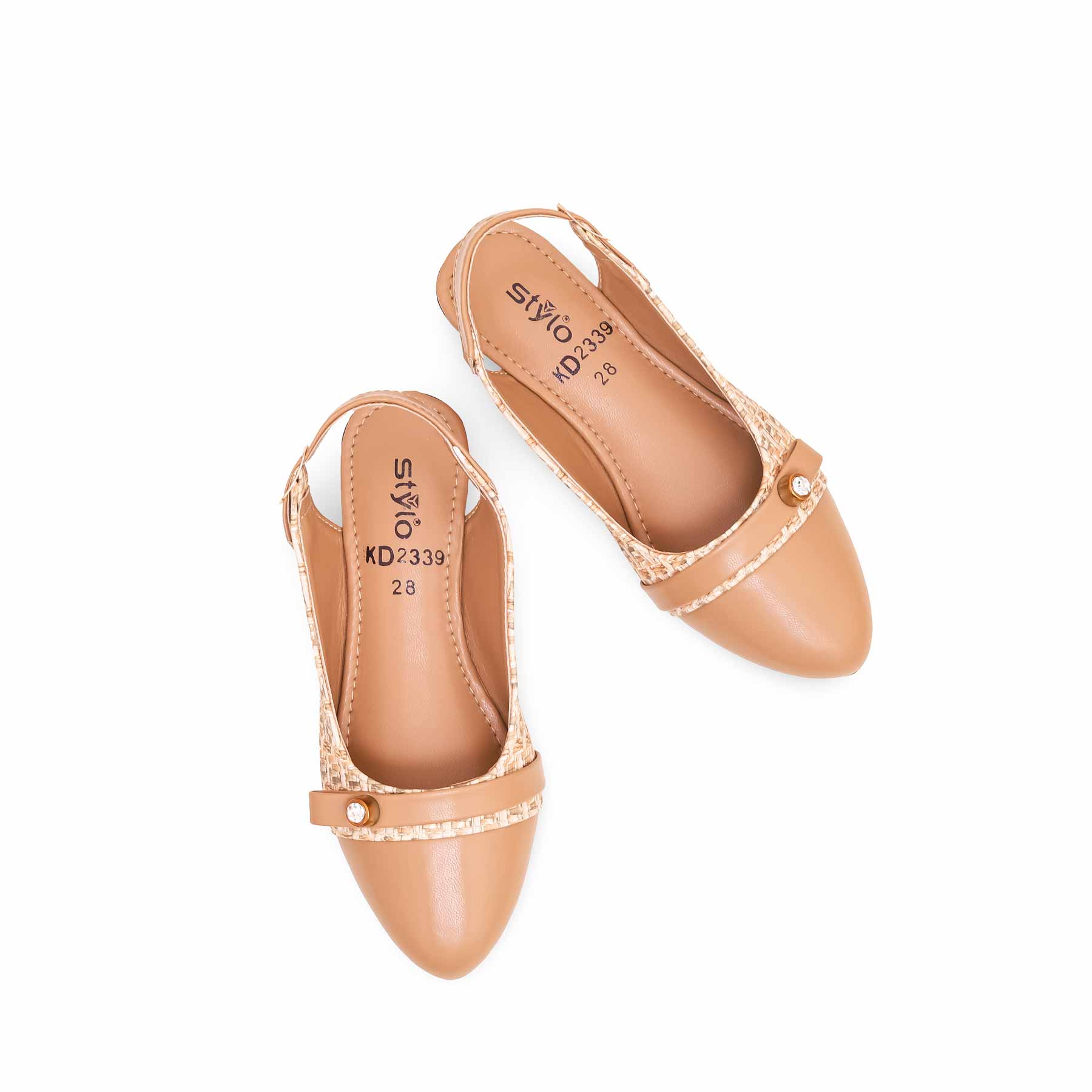 Girls Beige Formal Pumps KD2339 - Image 5
