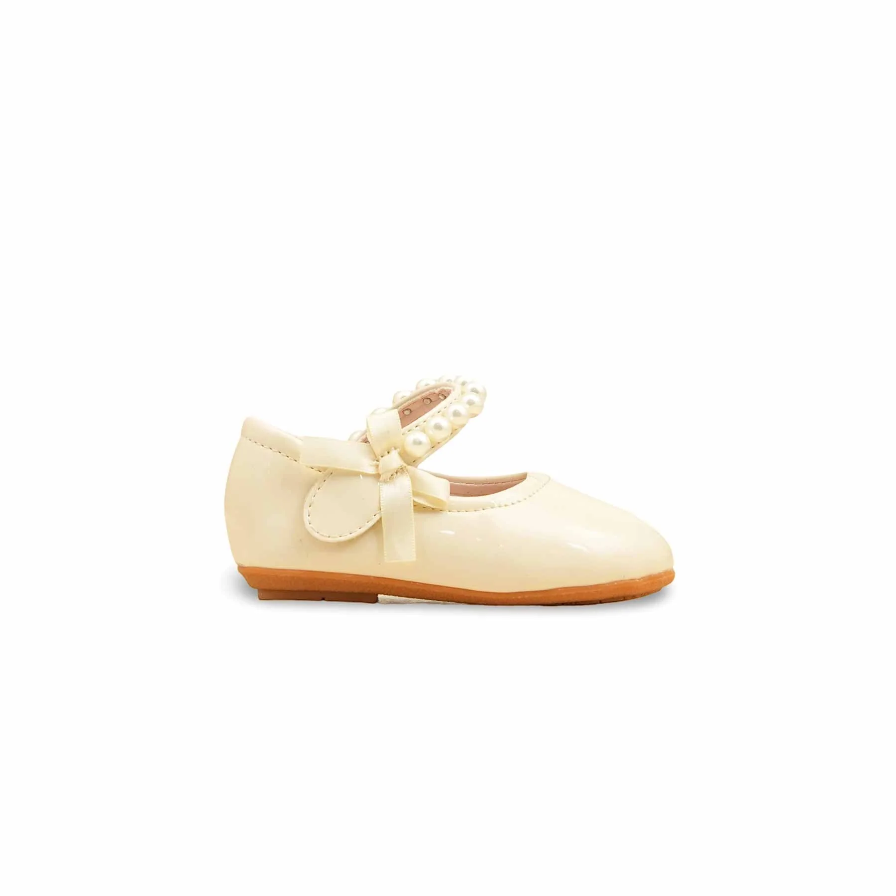 Girls Beige Formal Pumps KD2458 - Image 2