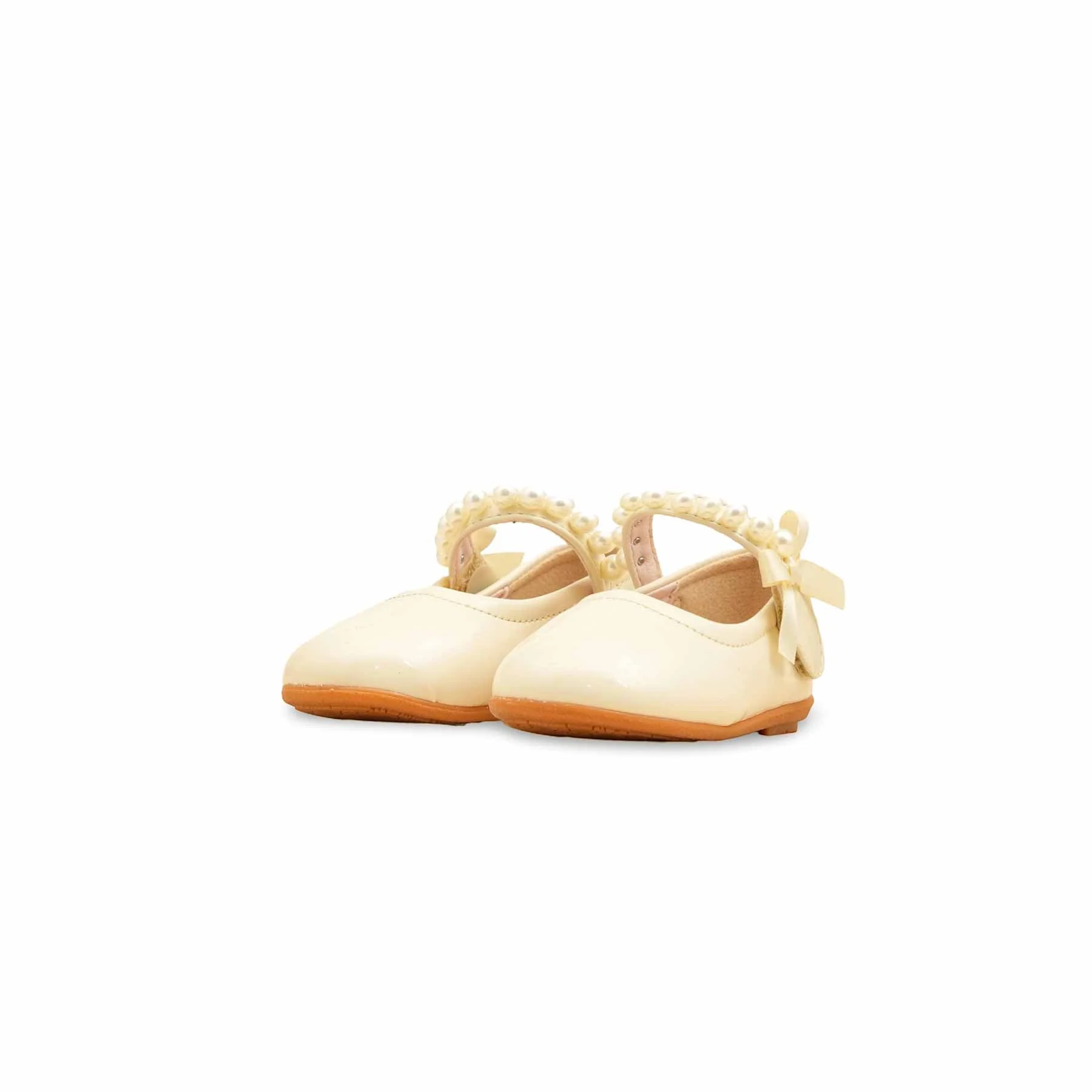 Girls Beige Formal Pumps KD2458 - Image 3