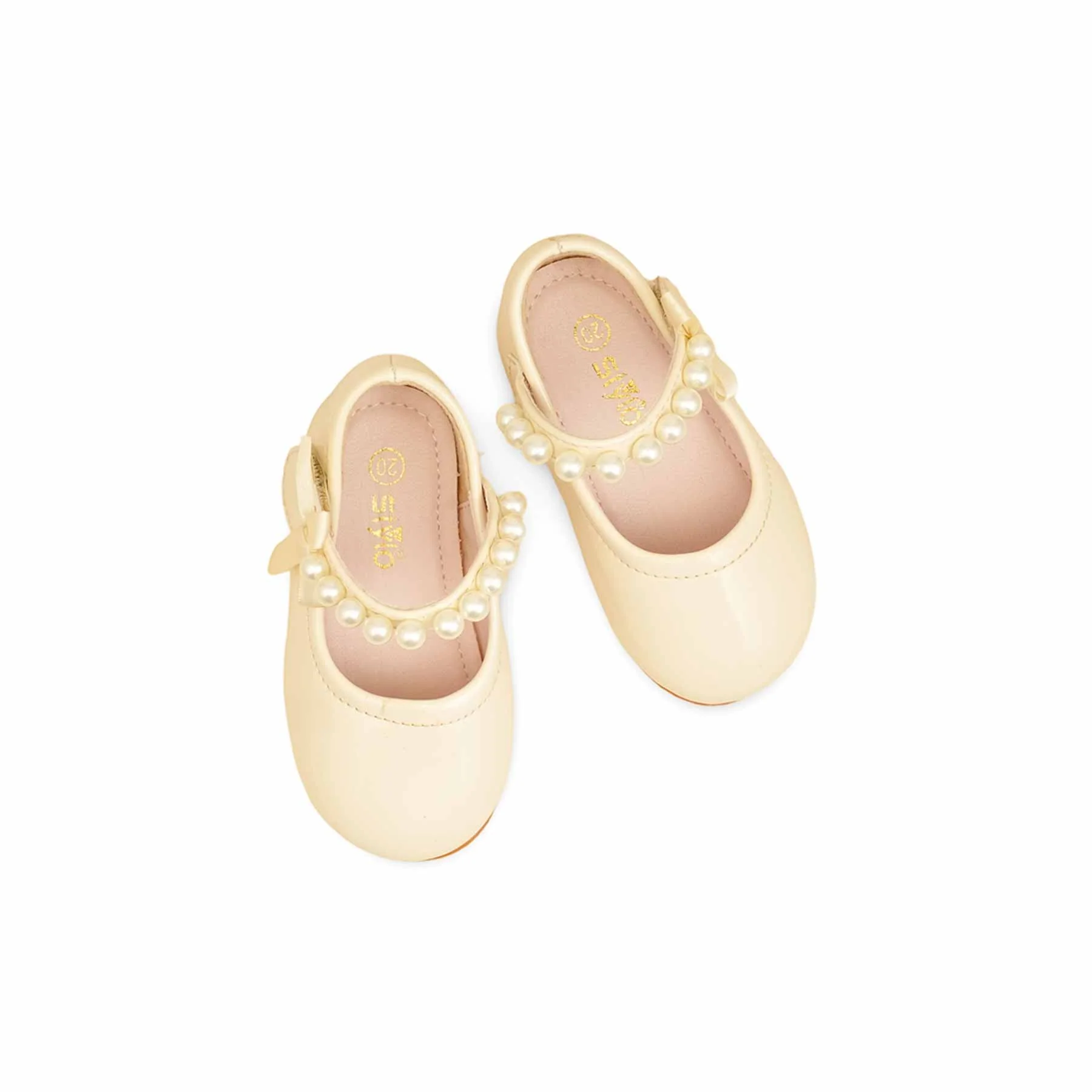 Girls Beige Formal Pumps KD2458 - Image 5