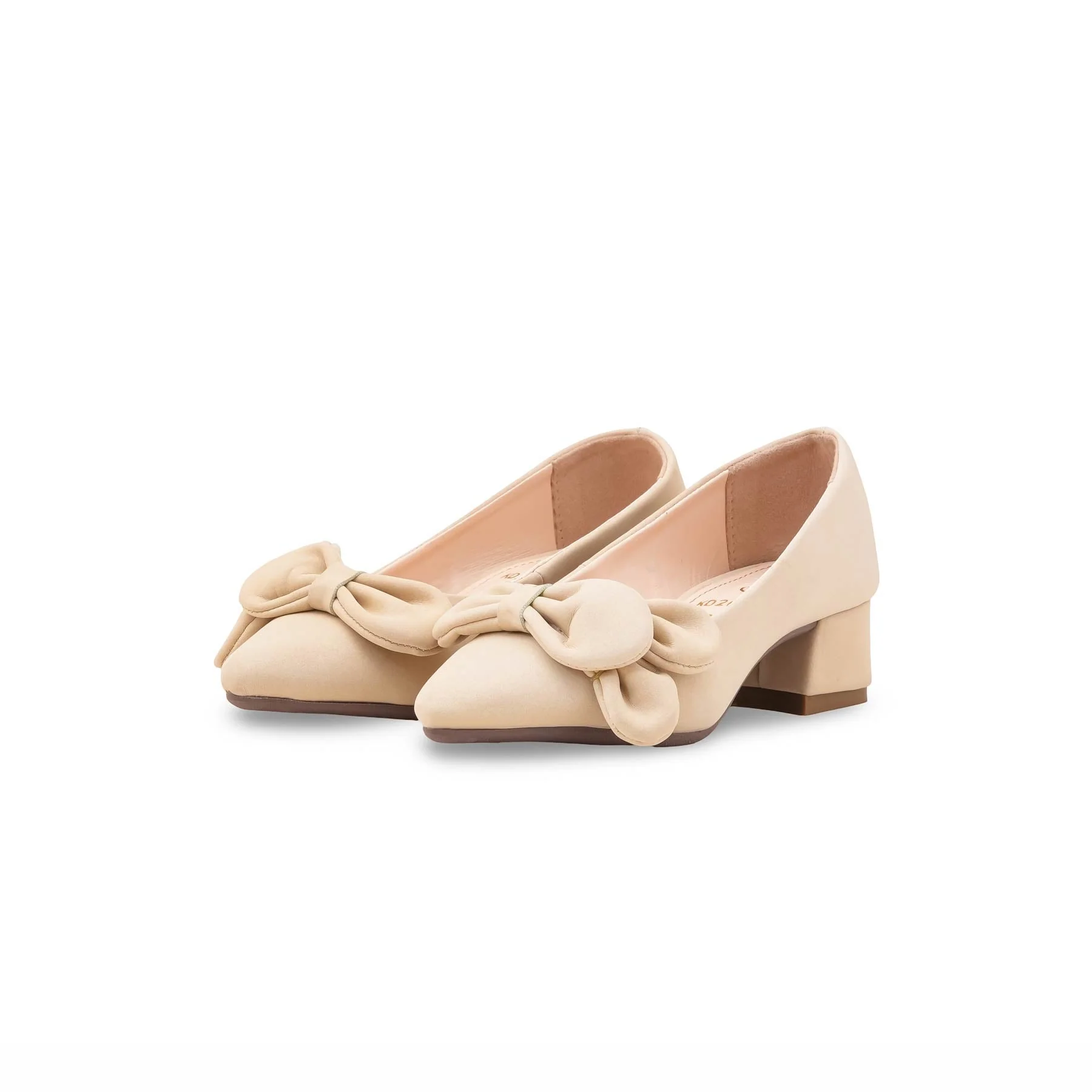Girls Beige Formal Pumps KD2614 - Image 3