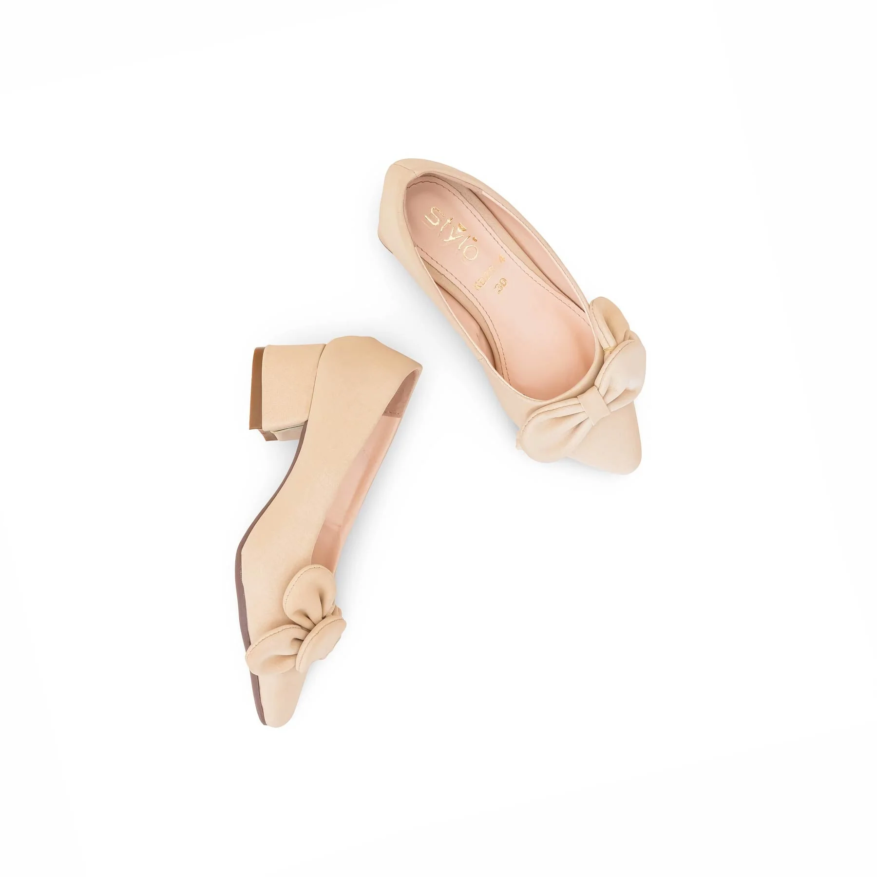 Girls Beige Formal Pumps KD2614 - Image 5