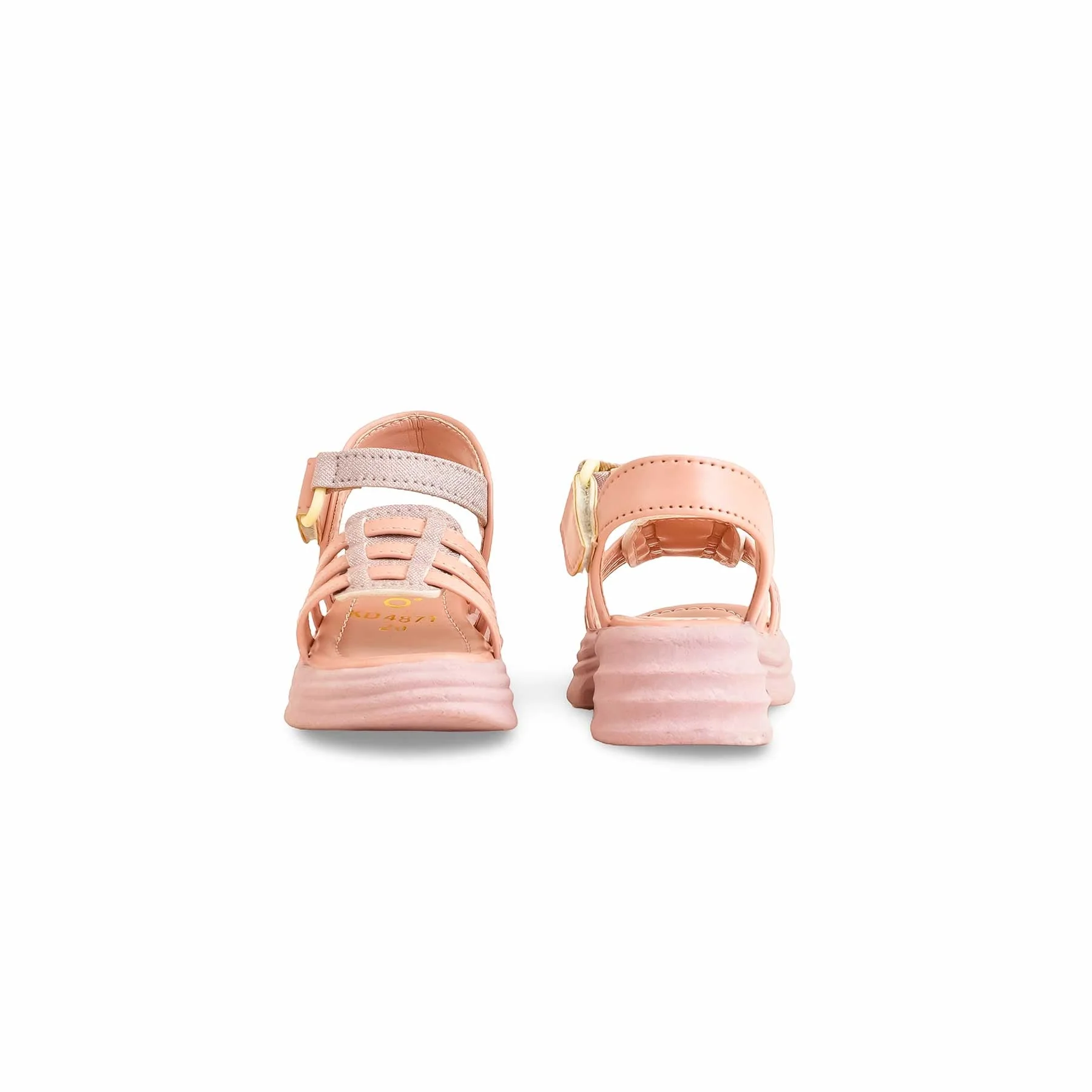 Girls Beige Formal Sandal KD4871 - Image 3