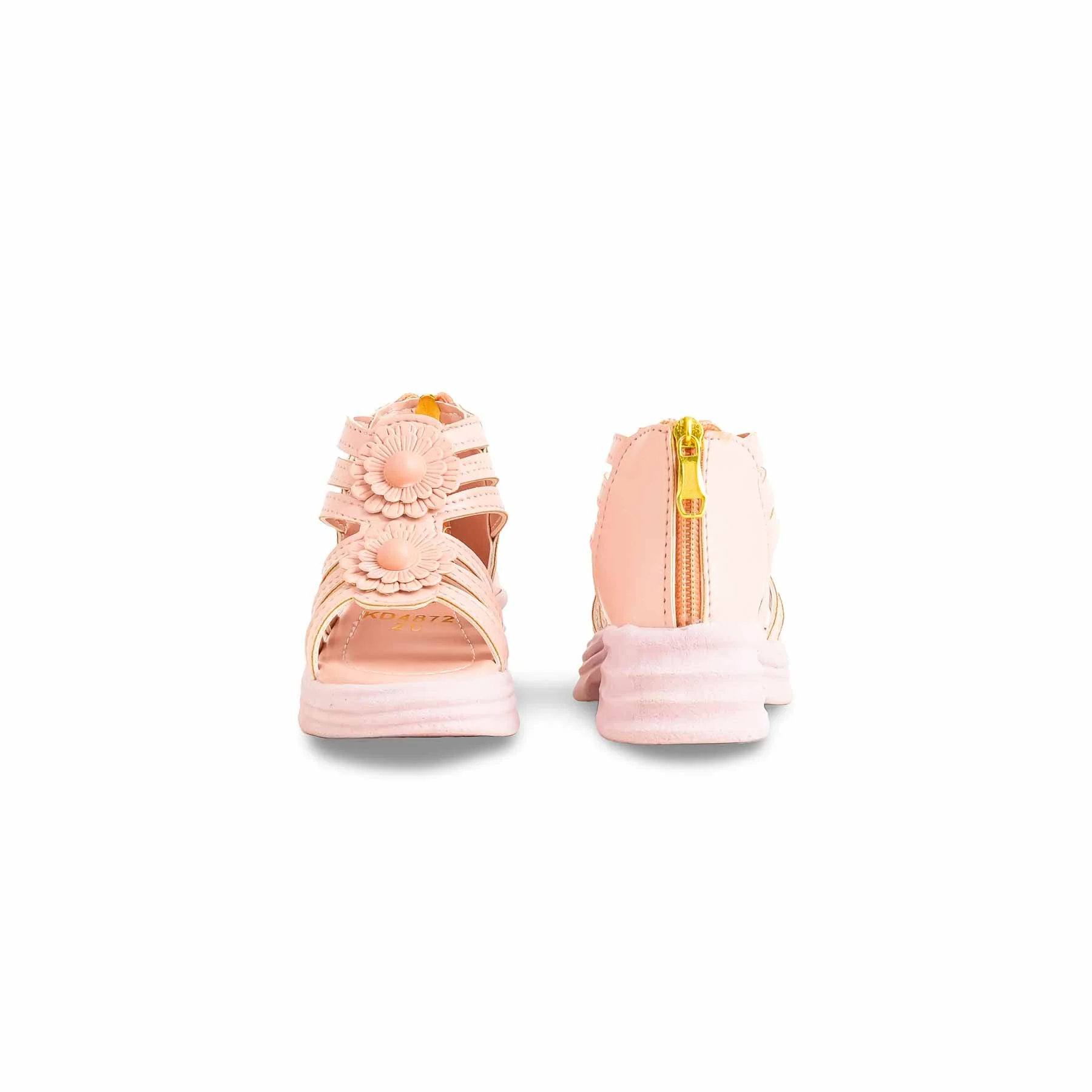 Girls Beige Formal Sandal KD4872 - Image 3