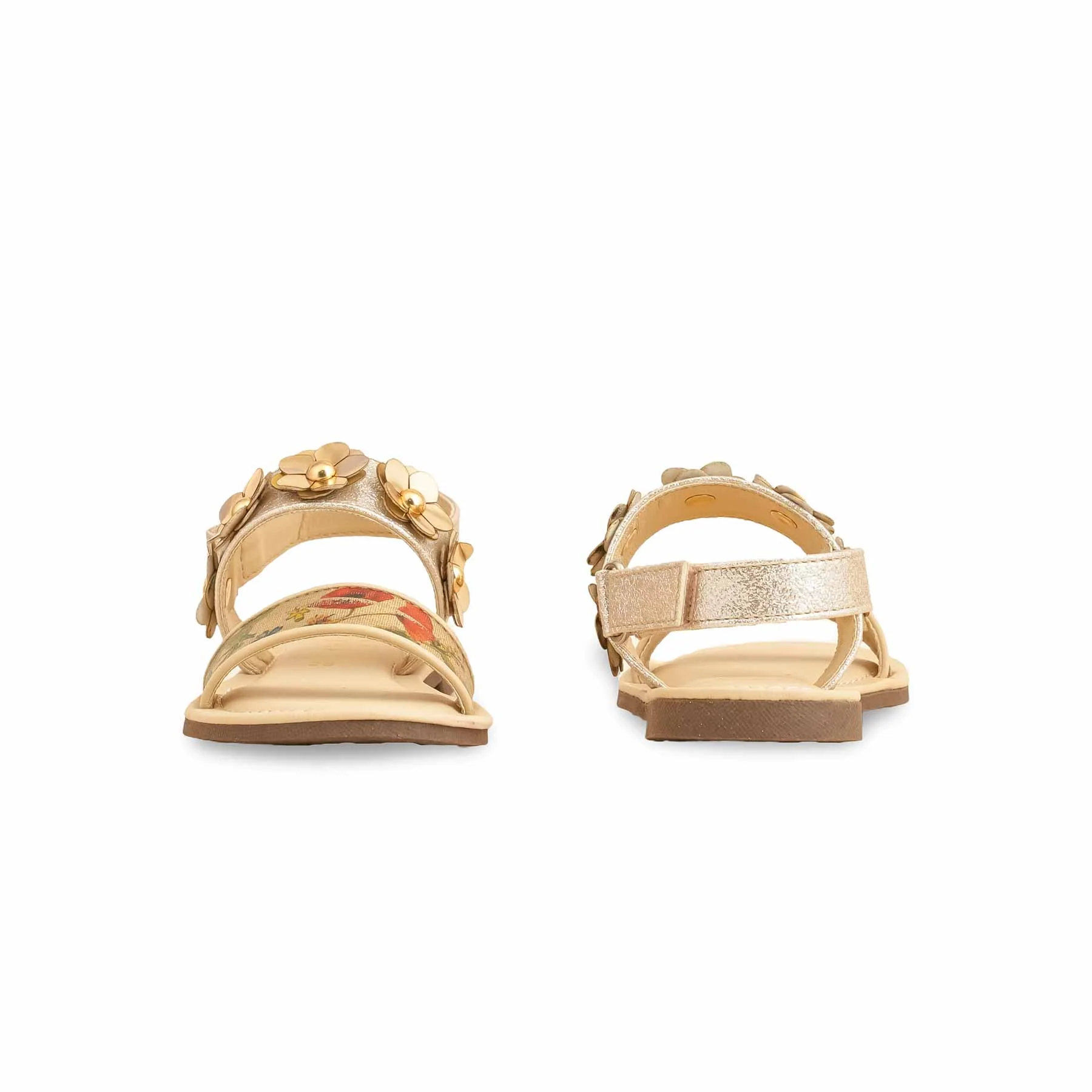 Girls Beige Formal Sandal KD5684 - Image 4