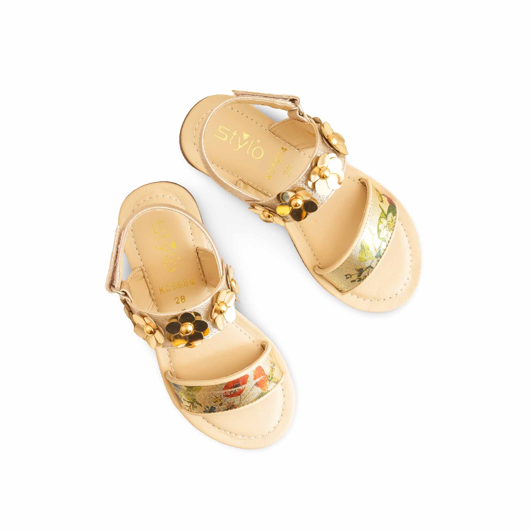 Girls Beige Formal Sandal KD5684 - Image 5