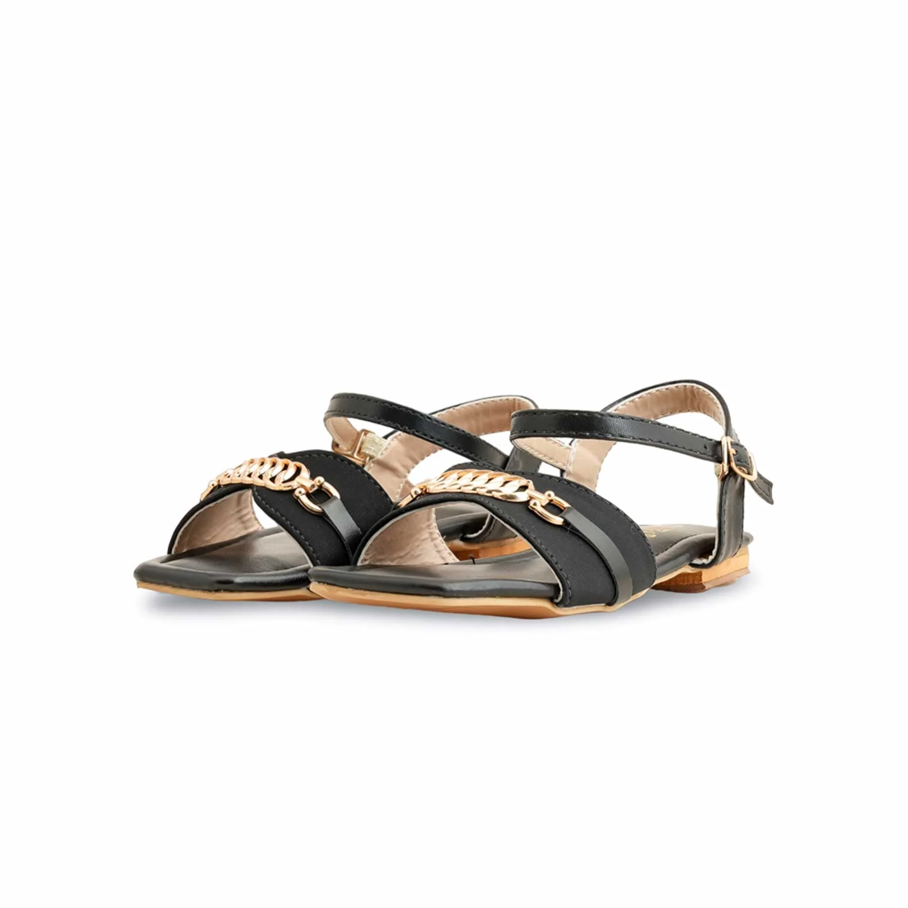 Girls Black Casual Sandal KD5630 - Image 3
