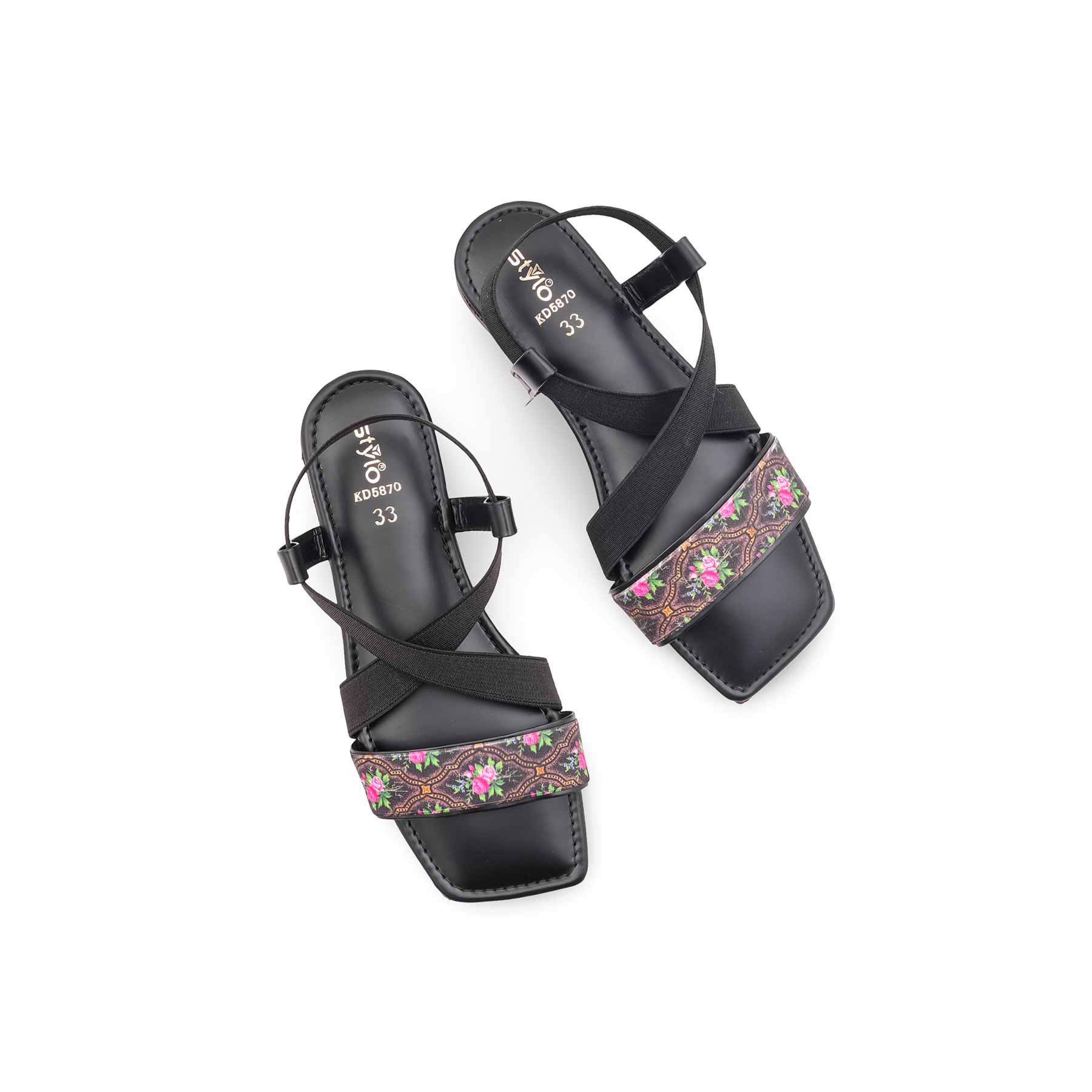 Girls Black Casual Sandal KD5870 - Image 5