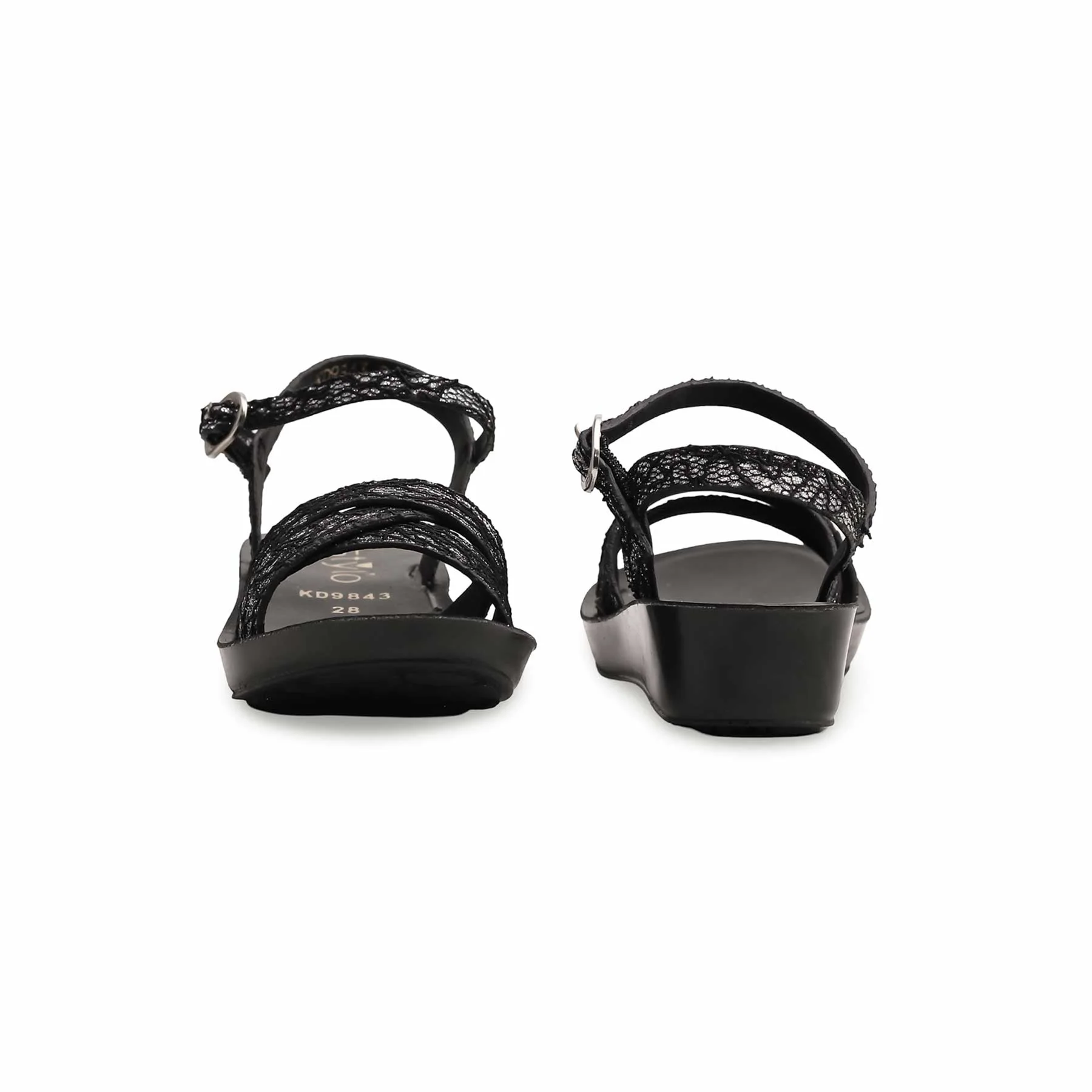 Girls Black Casual Sandal KD9843 - Image 5