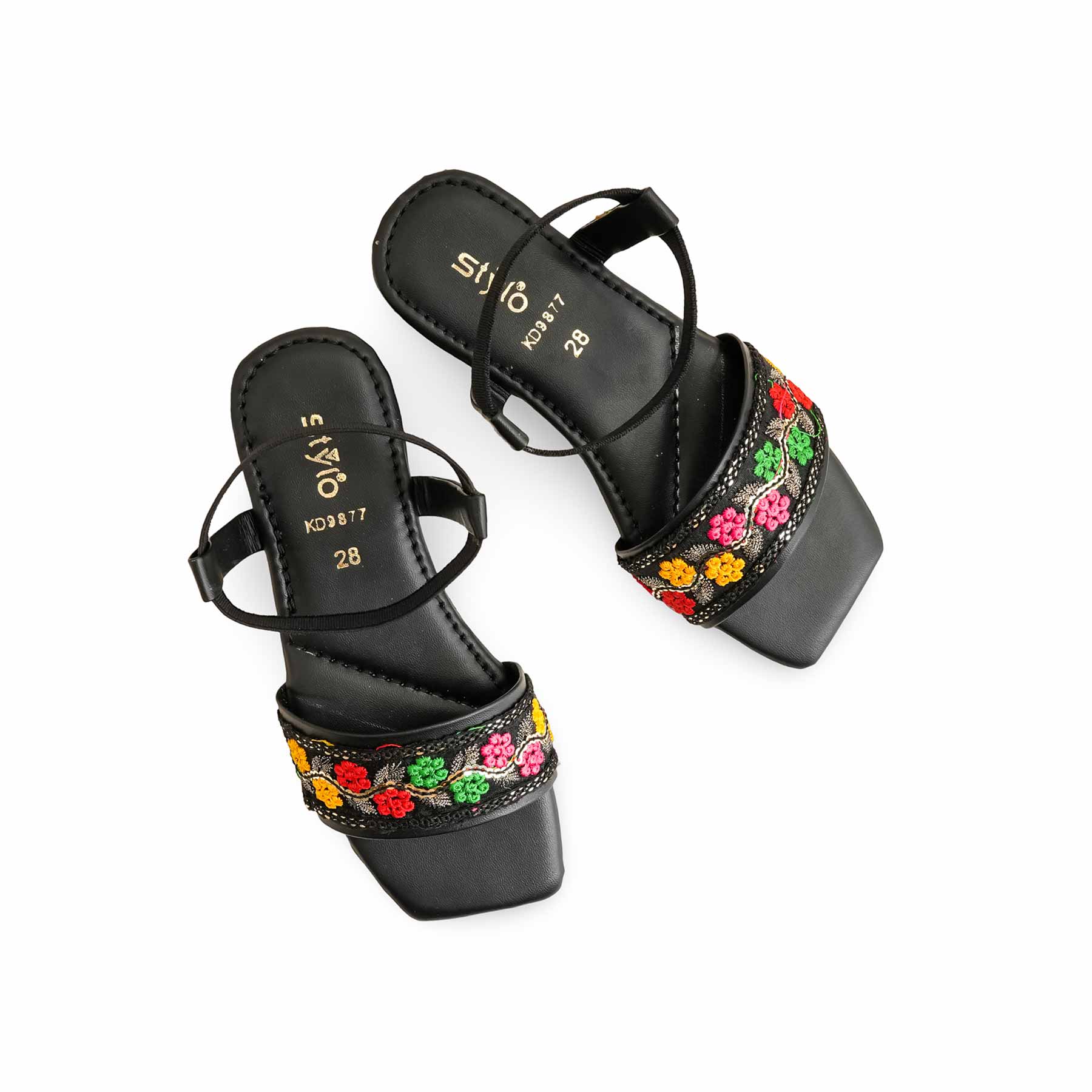 Girls Black Casual Sandal KD9877 - Image 5