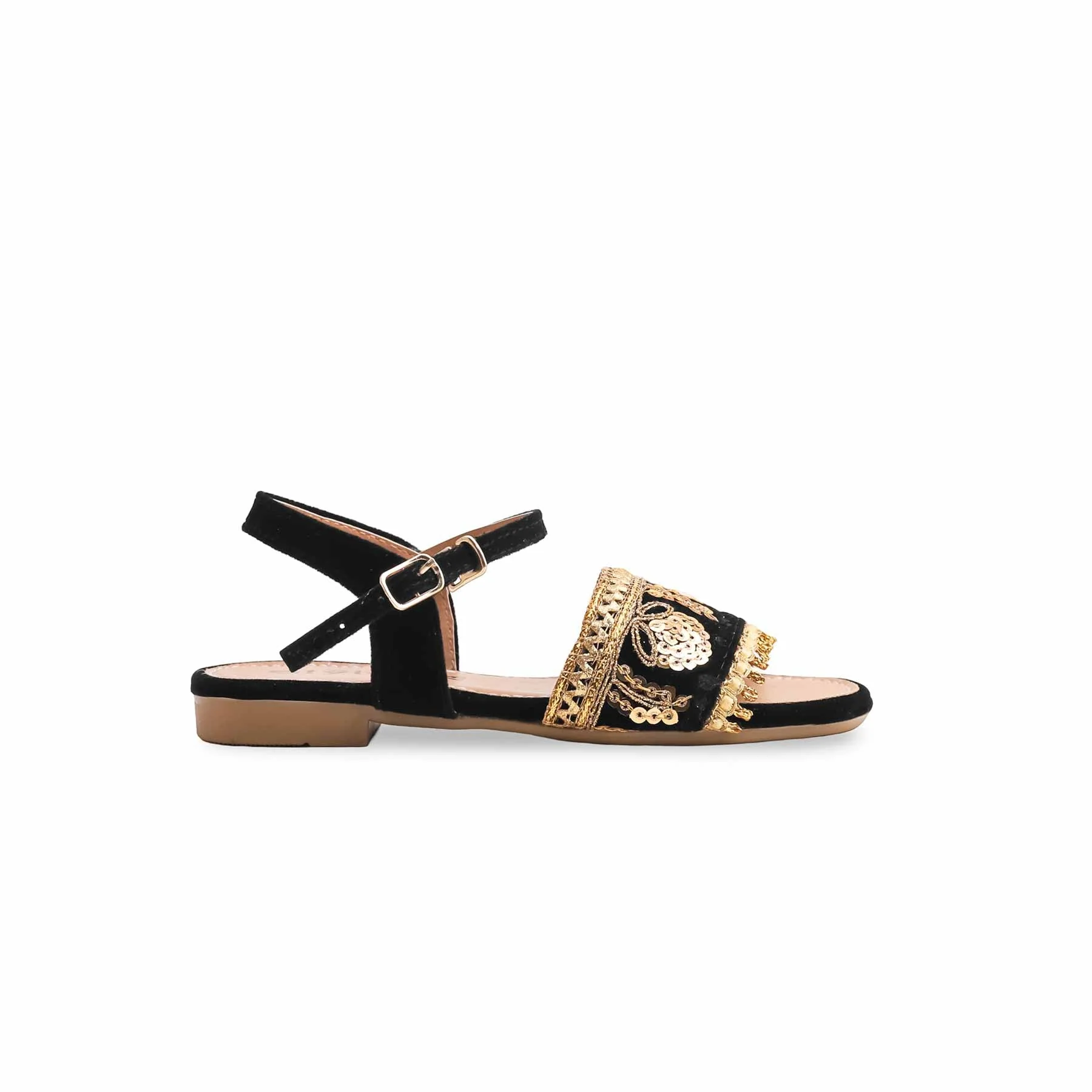Girls Black Casual Sandal KD9891 - Image 2
