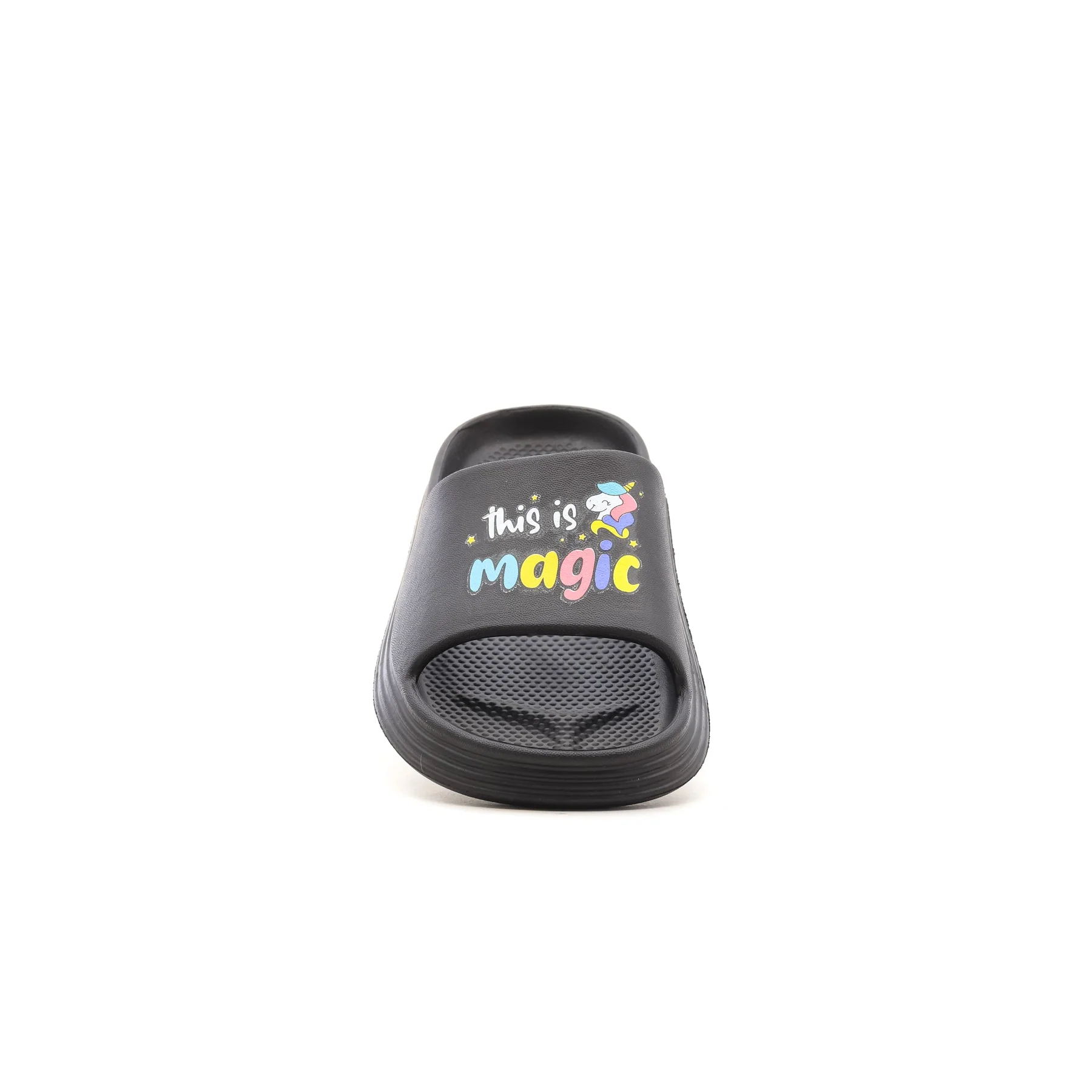Girls Black Casual Slipper KD5161 - Image 3