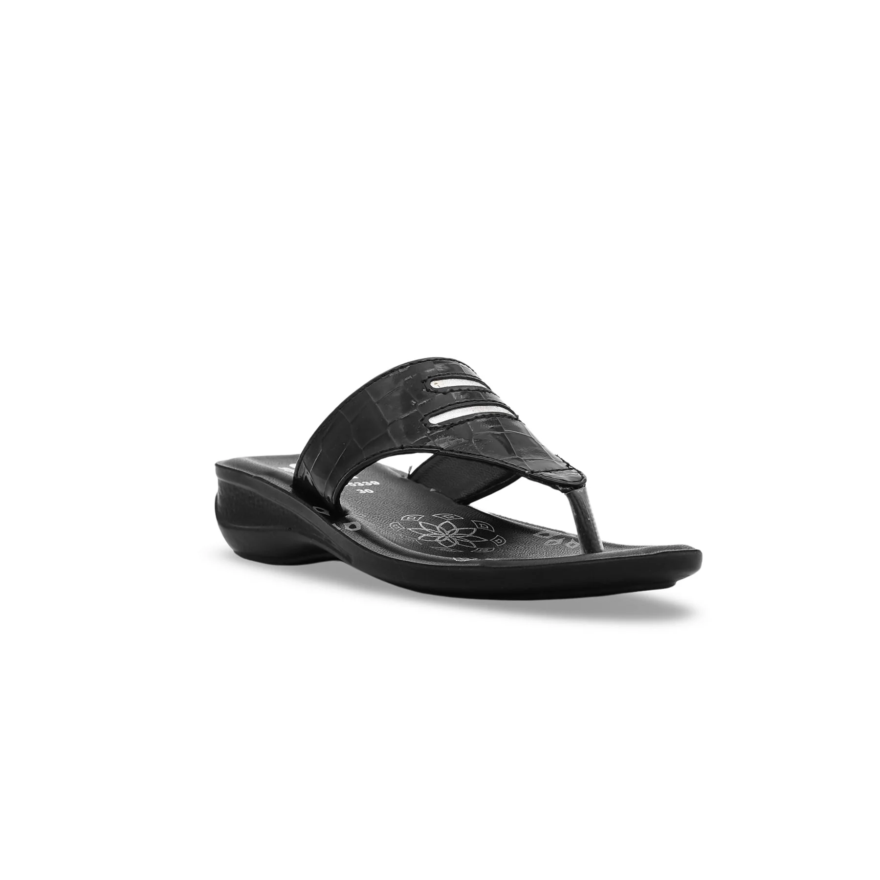 Girls Black Casual Slipper KD5339 - Image 2