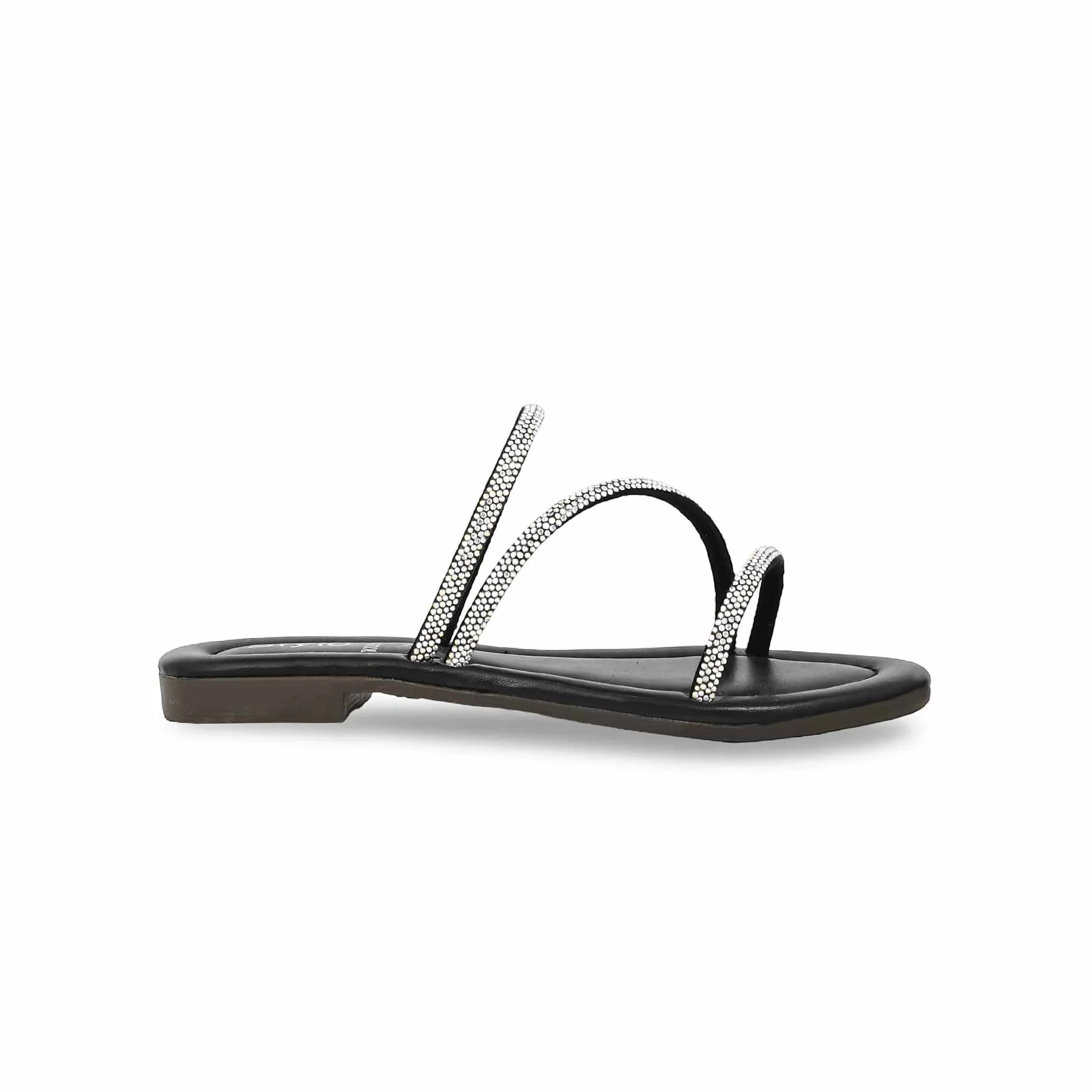 Girls Black Casual Slipper KD5533 - Image 2