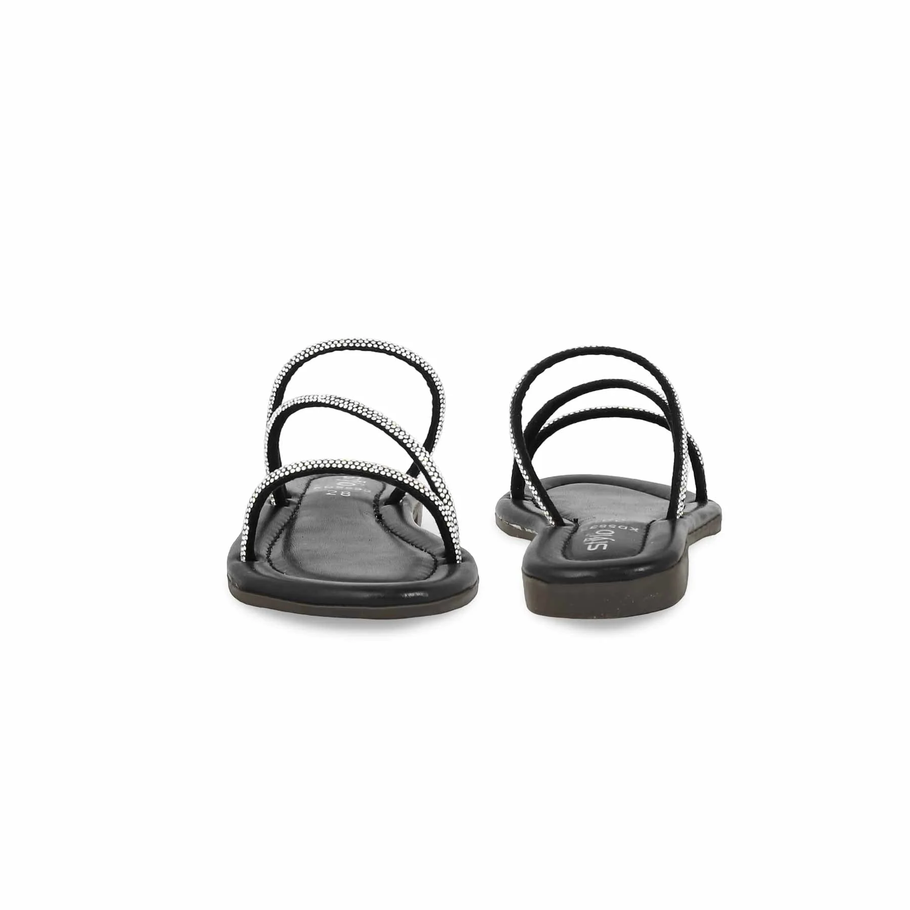 Girls Black Casual Slipper KD5533 - Image 4