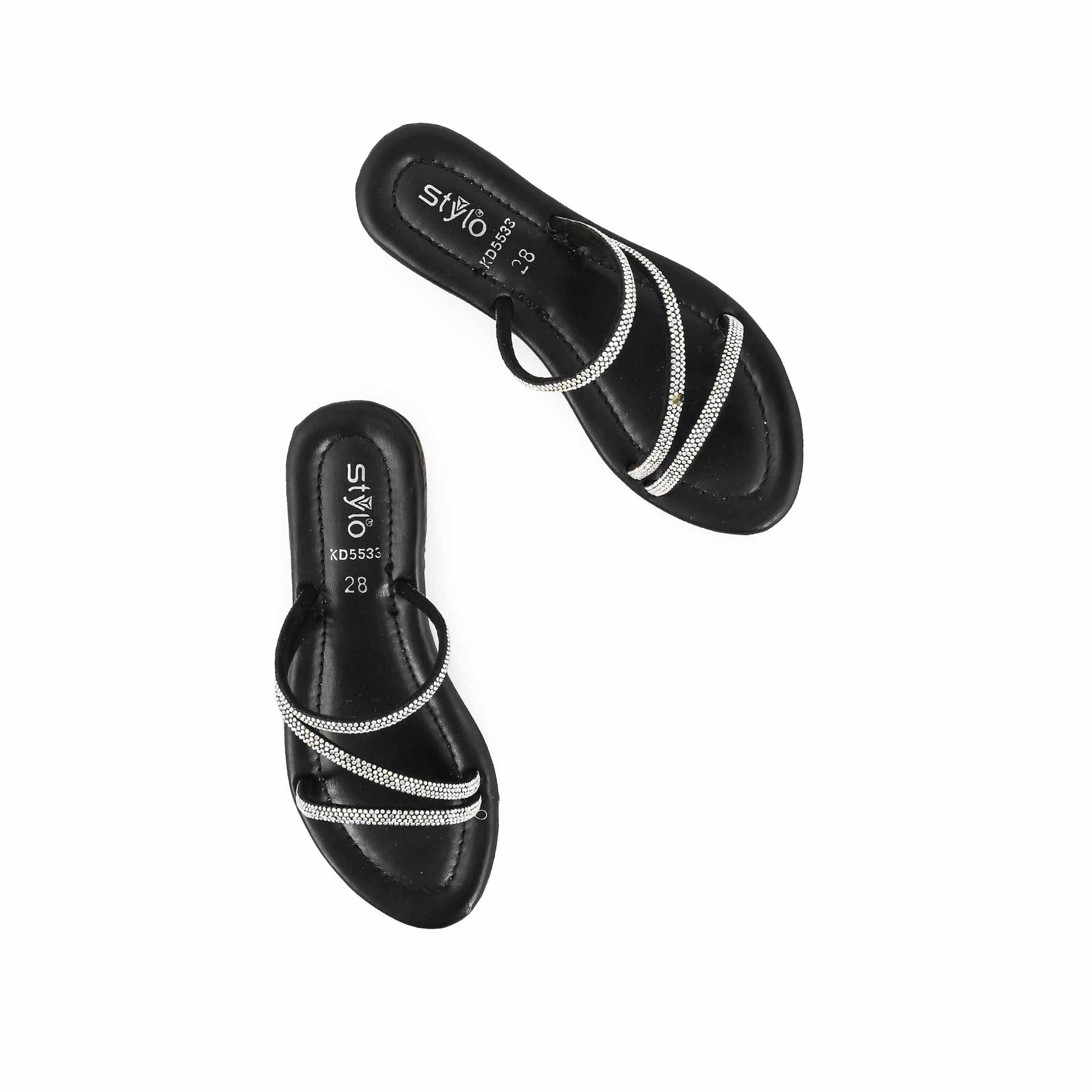 Girls Black Casual Slipper KD5533 - Image 5