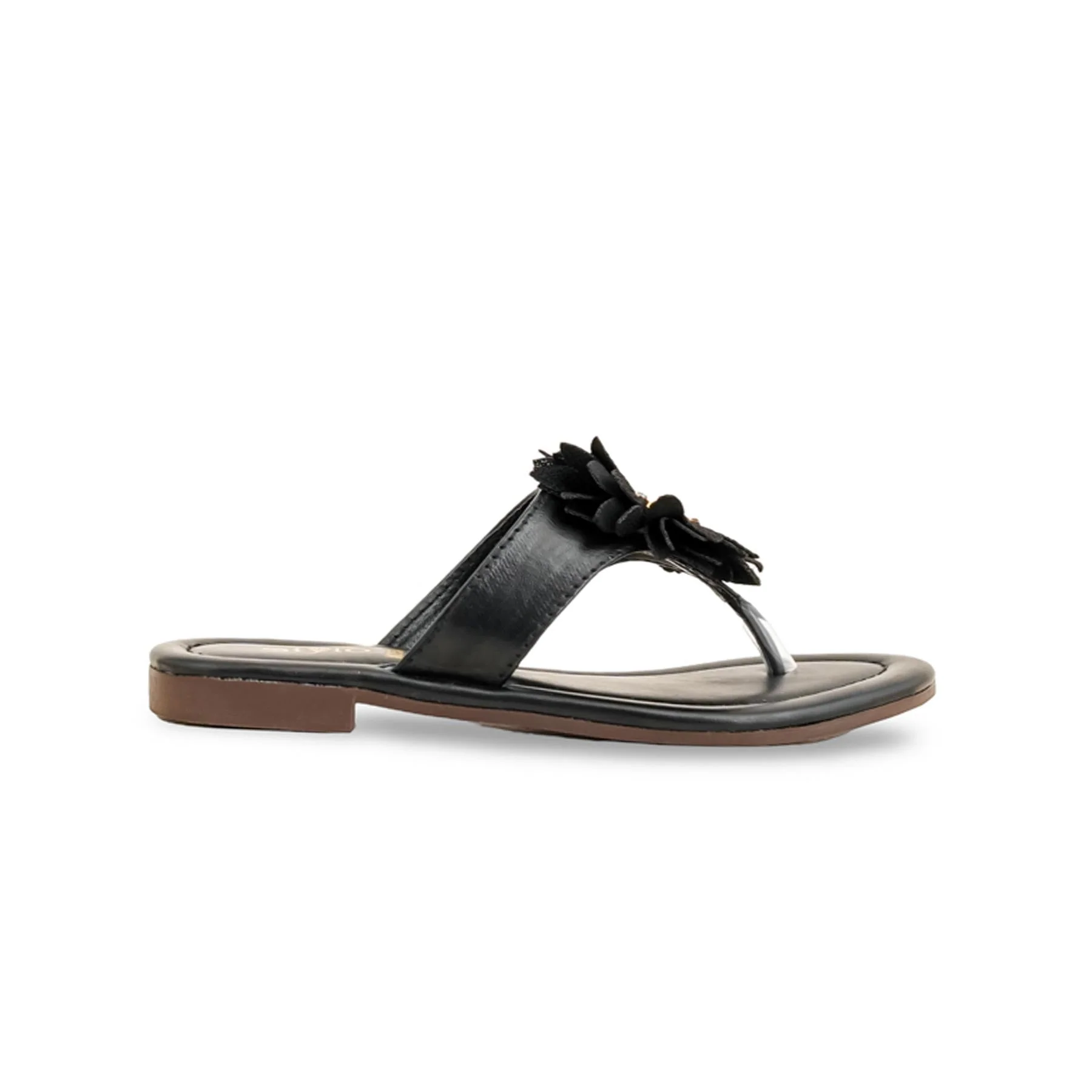 Girls Black Casual Slipper KD5548 - Image 2