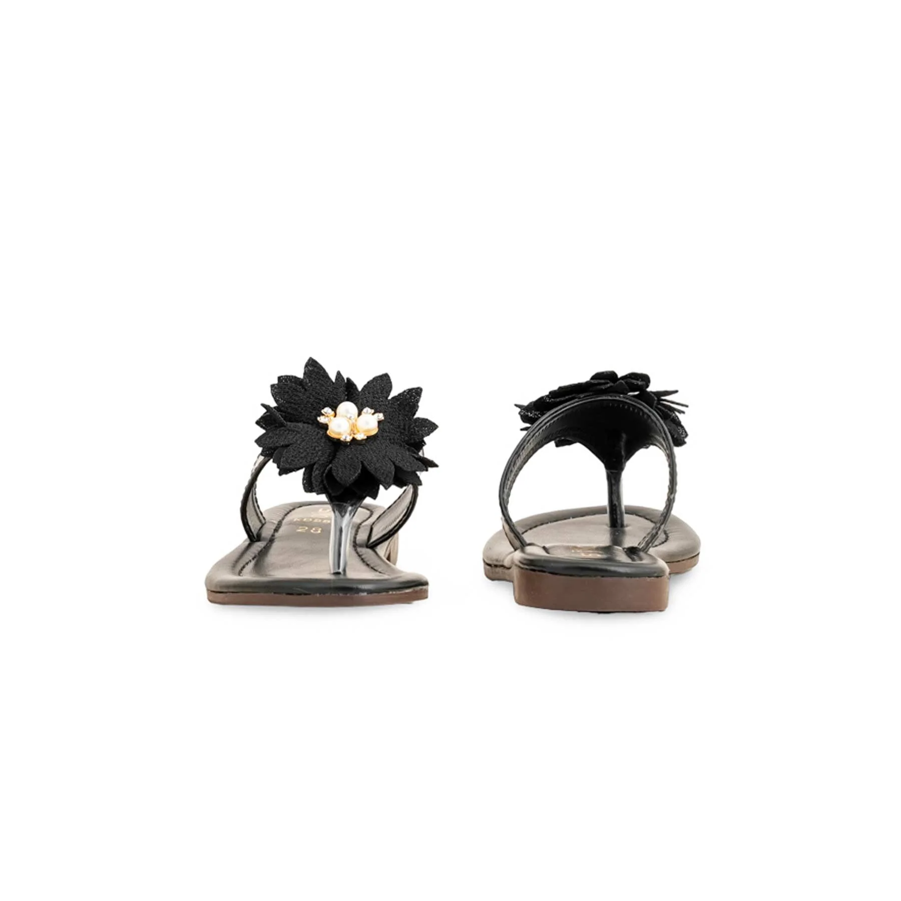 Girls Black Casual Slipper KD5548 - Image 4