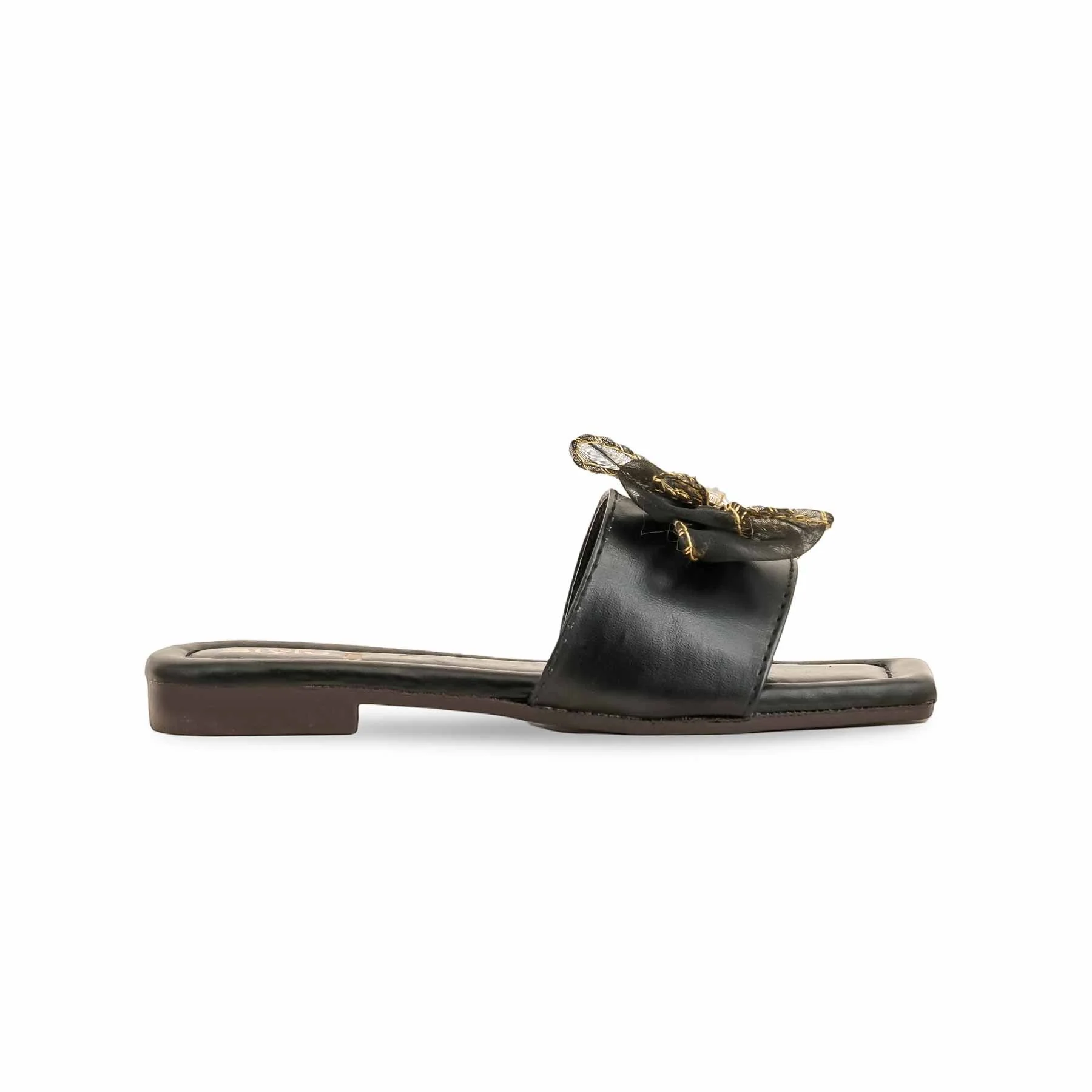 Girls Black Casual Slipper KD5557 - Image 2