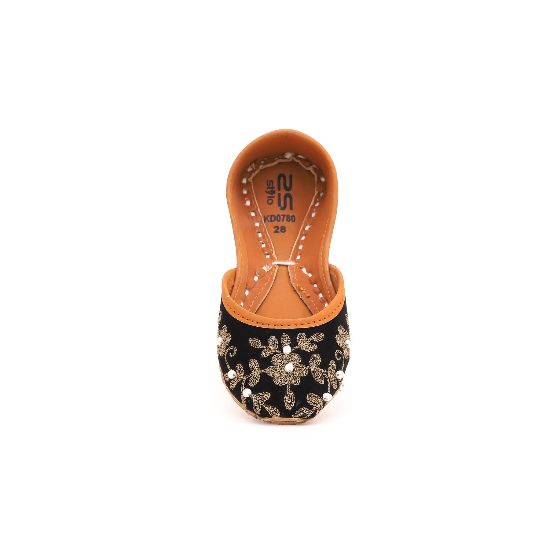 Girls Black Fancy Khussa KD0780 - Image 3