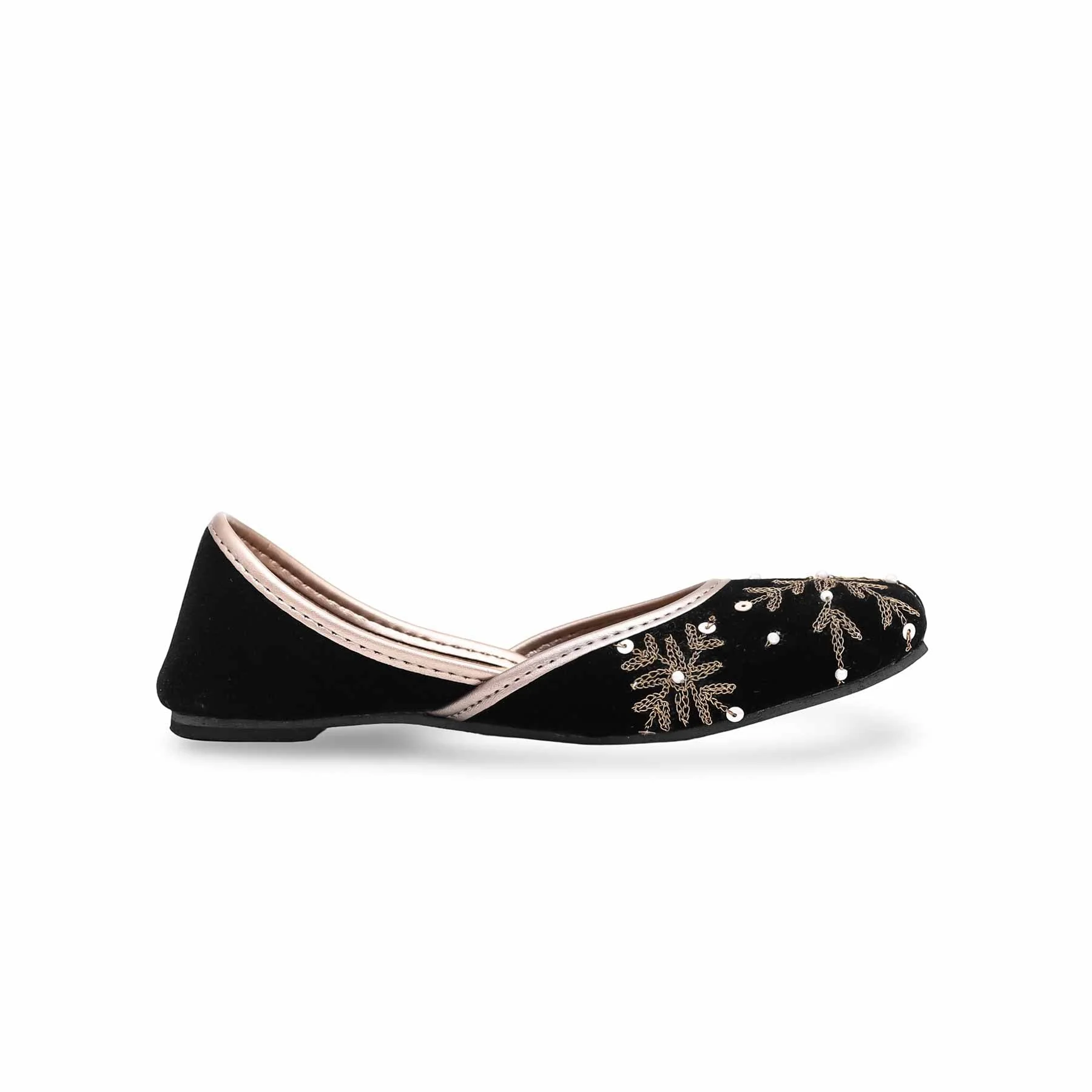Girls Black Fancy Khussa KD2229