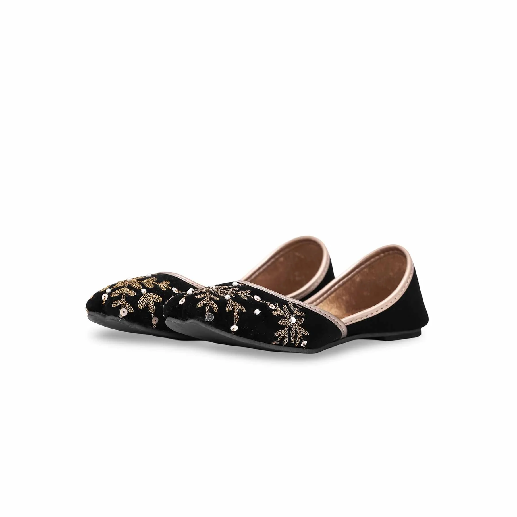 Girls Black Fancy Khussa KD2229 - Image 2