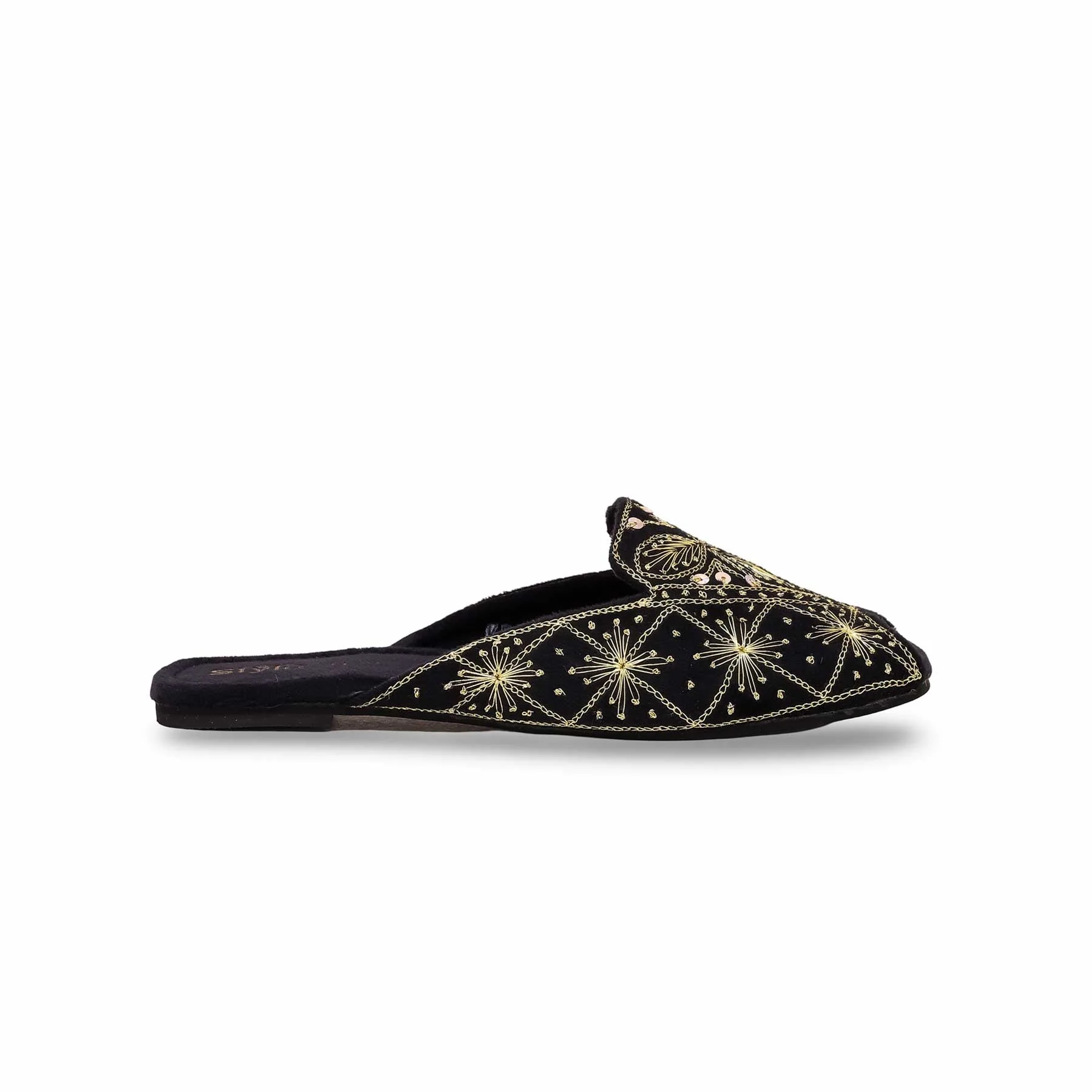 Girls Black Fancy Khussa KD2244