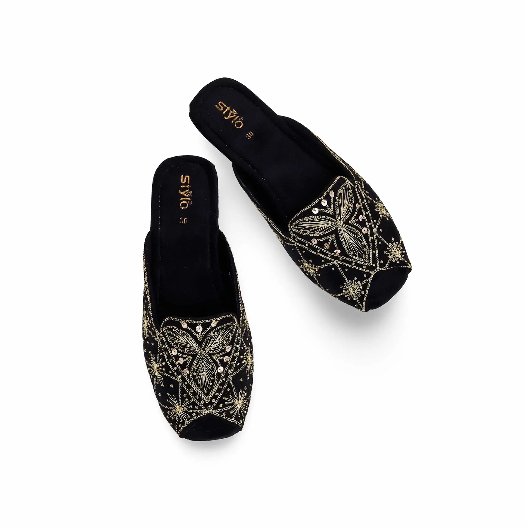 Girls Black Fancy Khussa KD2244 - Image 4