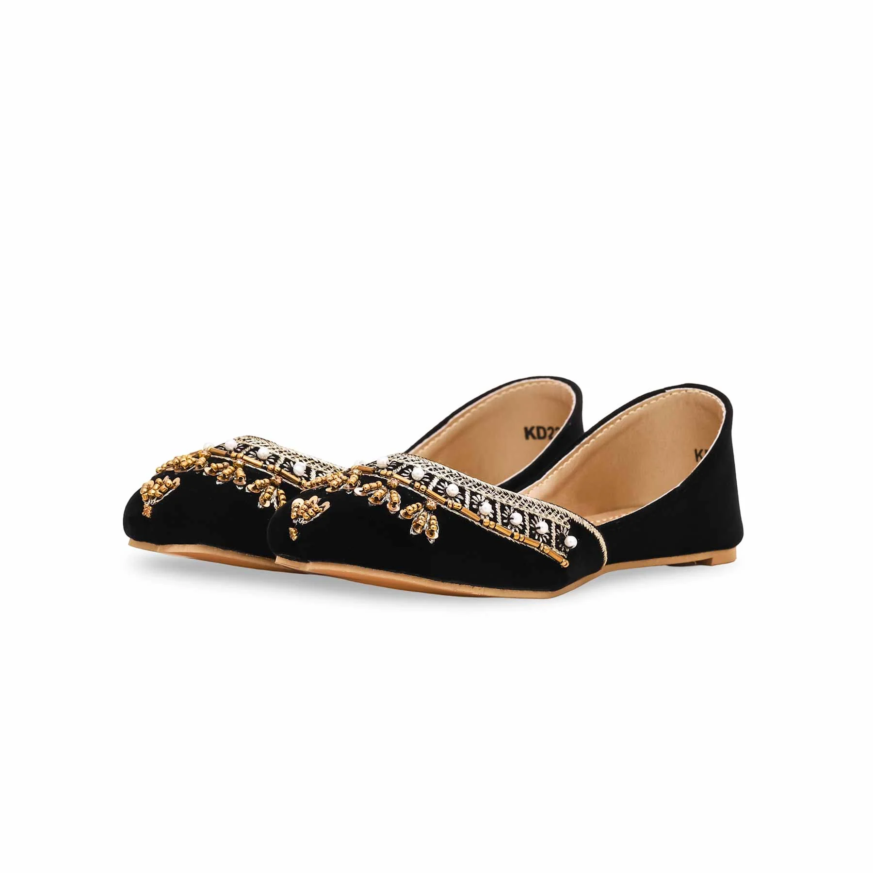 Girls Black Fancy Khussa KD2253 - Image 2