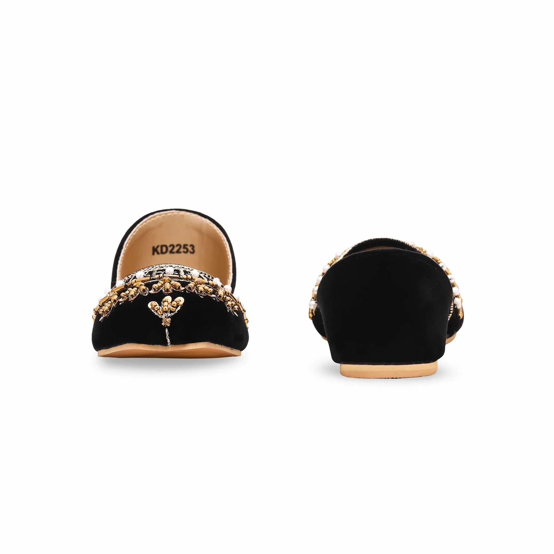 Girls Black Fancy Khussa KD2253 - Image 3