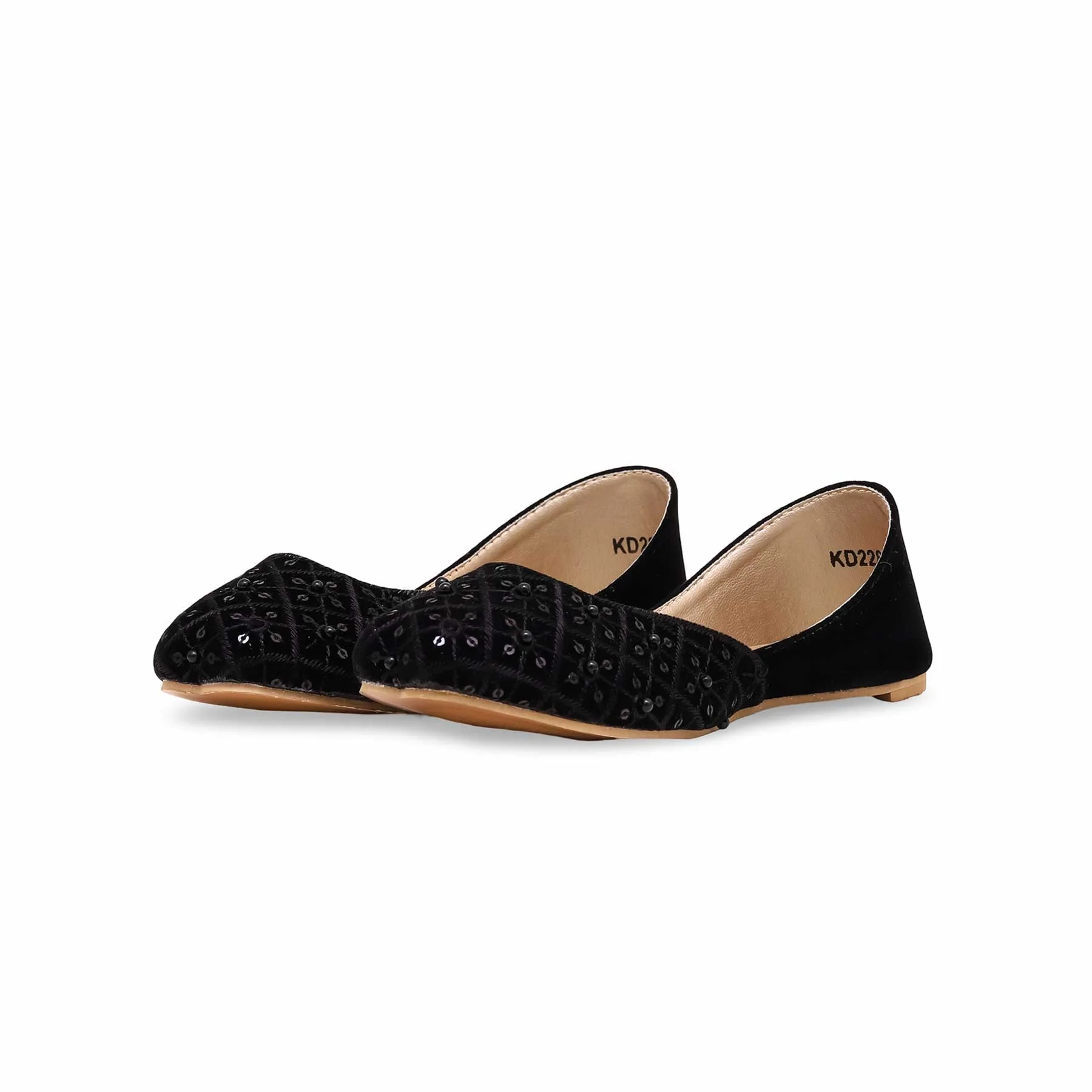 Girls Black Fancy Khussa KD2280 - Image 3