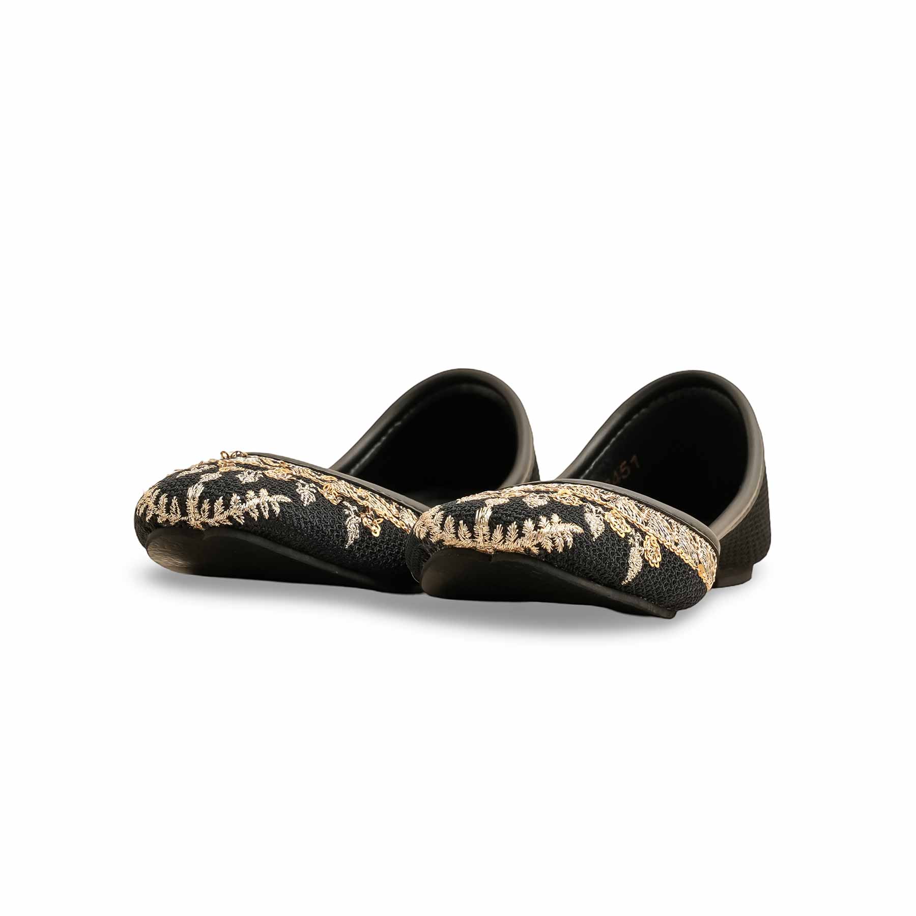Girls Black Fancy Khussa KD2451 - Image 3