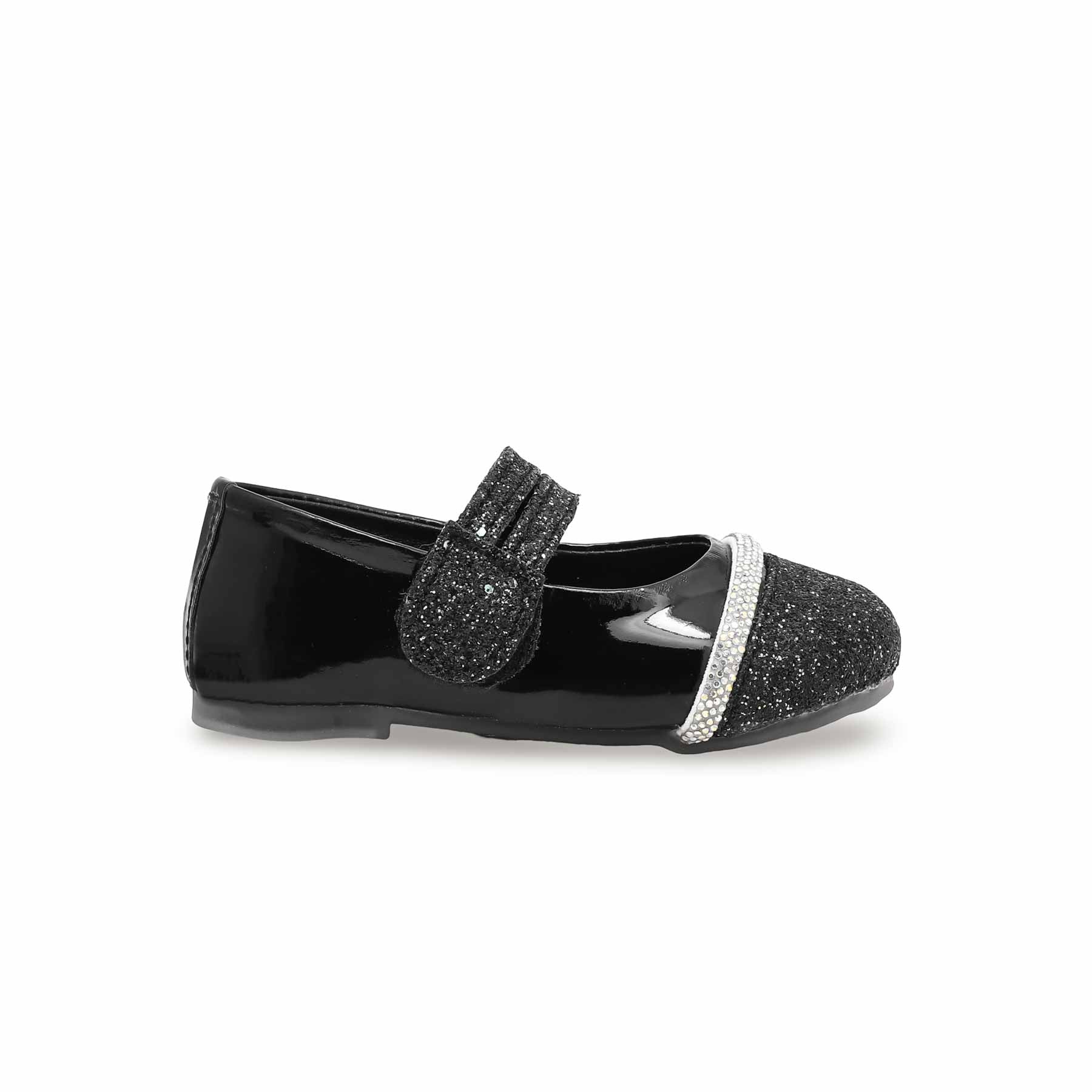 Girls Black Fancy Pumps KD2274 - Image 2