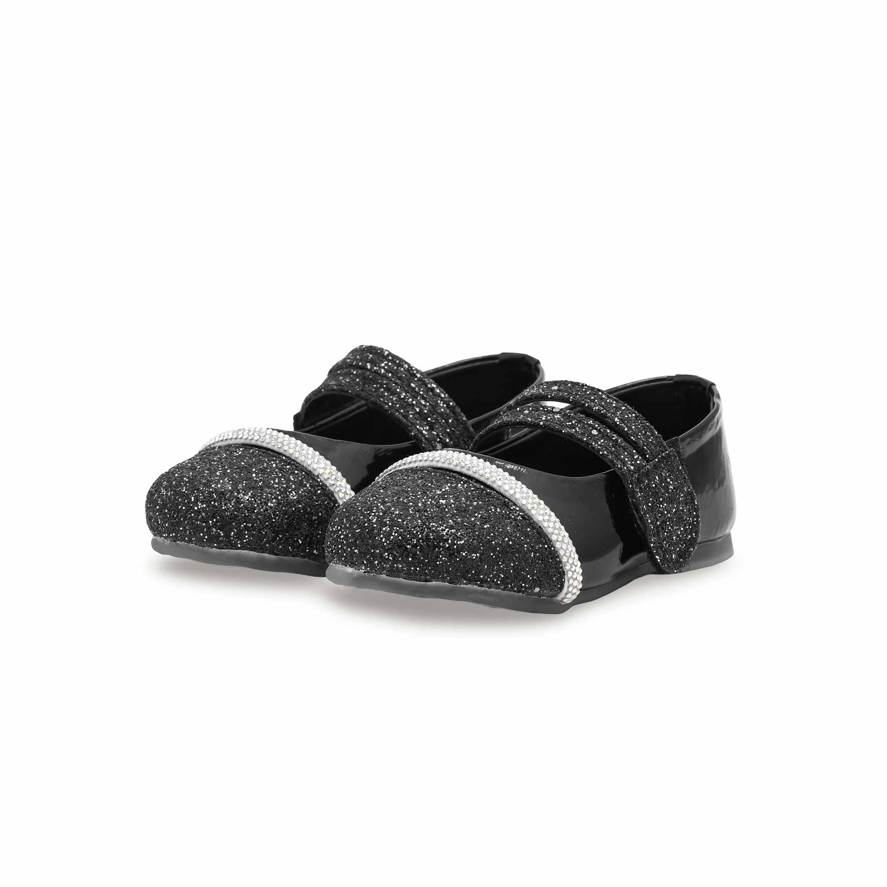 Girls Black Fancy Pumps KD2274 - Image 3