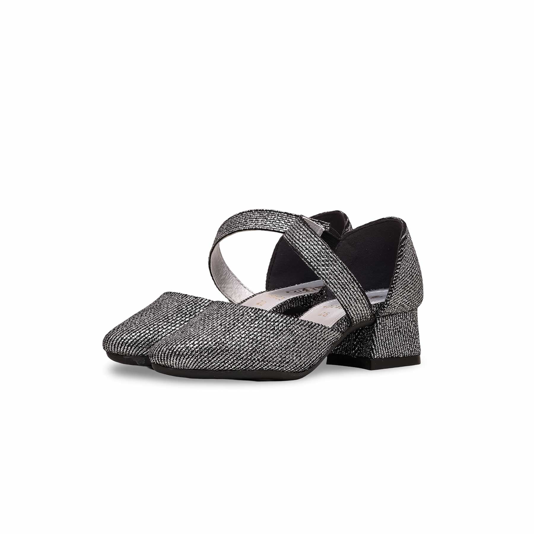 Girls Black Fancy Pumps KD2405 - Image 2