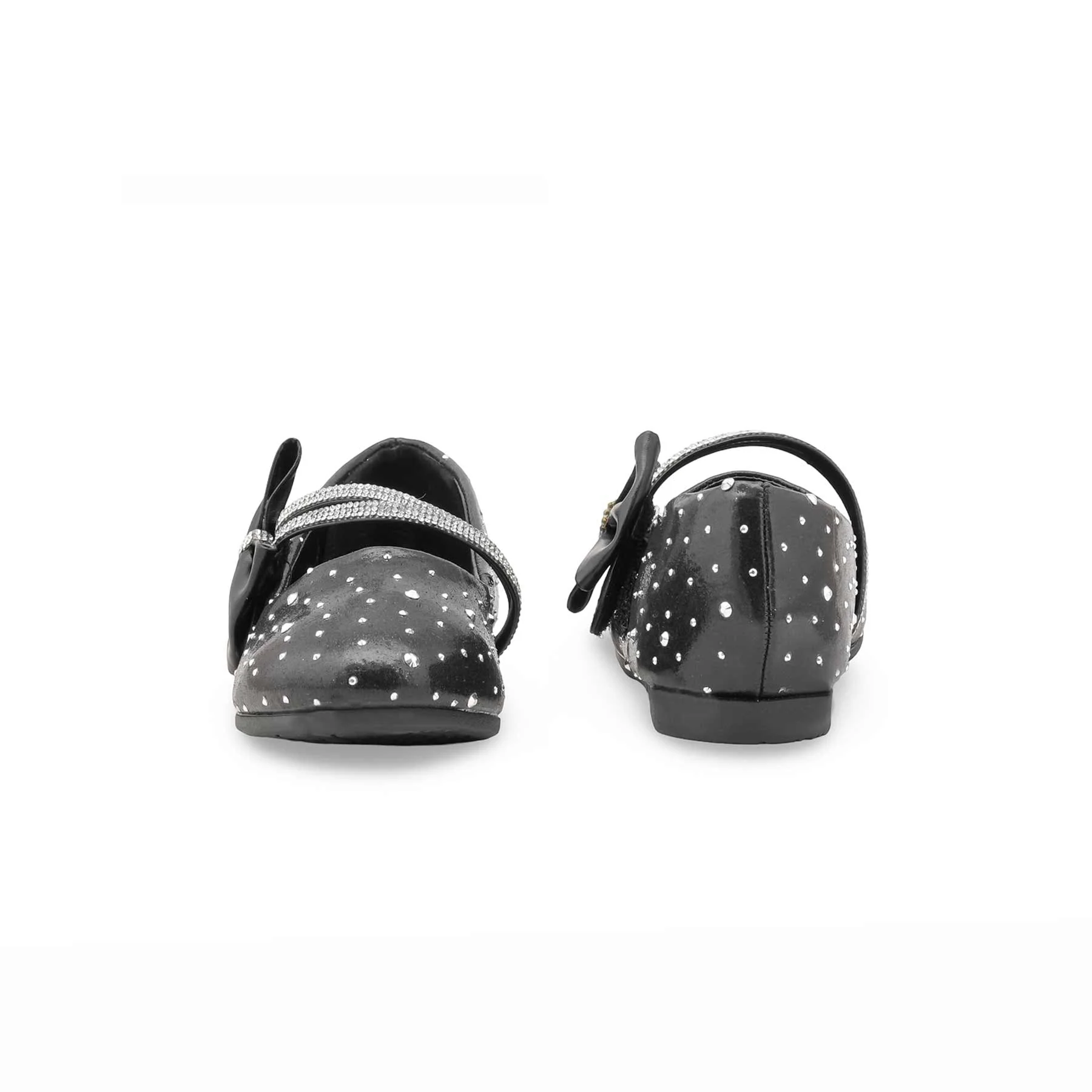 Girls Black Fancy Pumps KD2622 - Image 4