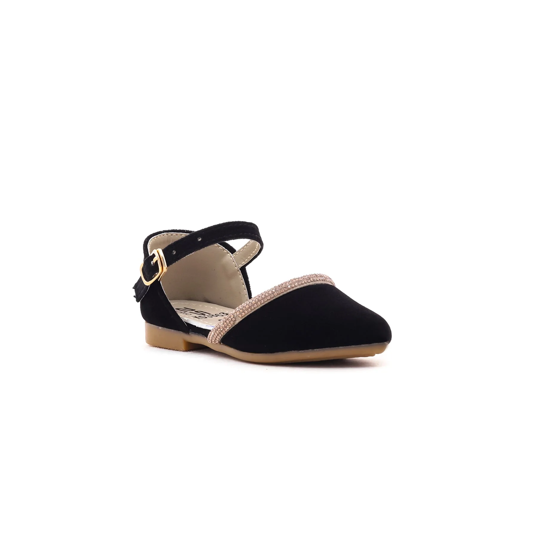 Girls Black Fancy Pumps KD3863
